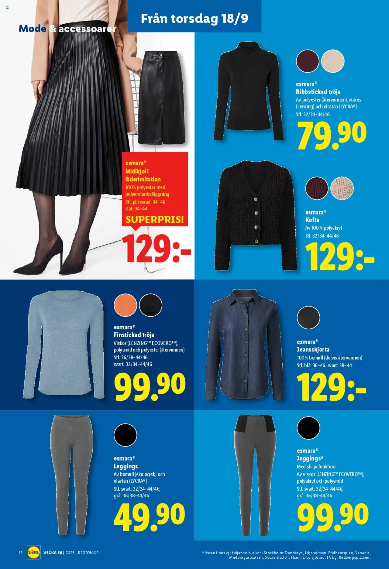 Lidl reklamblad aktuell från 15.09.2025 | Sida: 20 | Produkter: Tröja, Leggings, Kofta