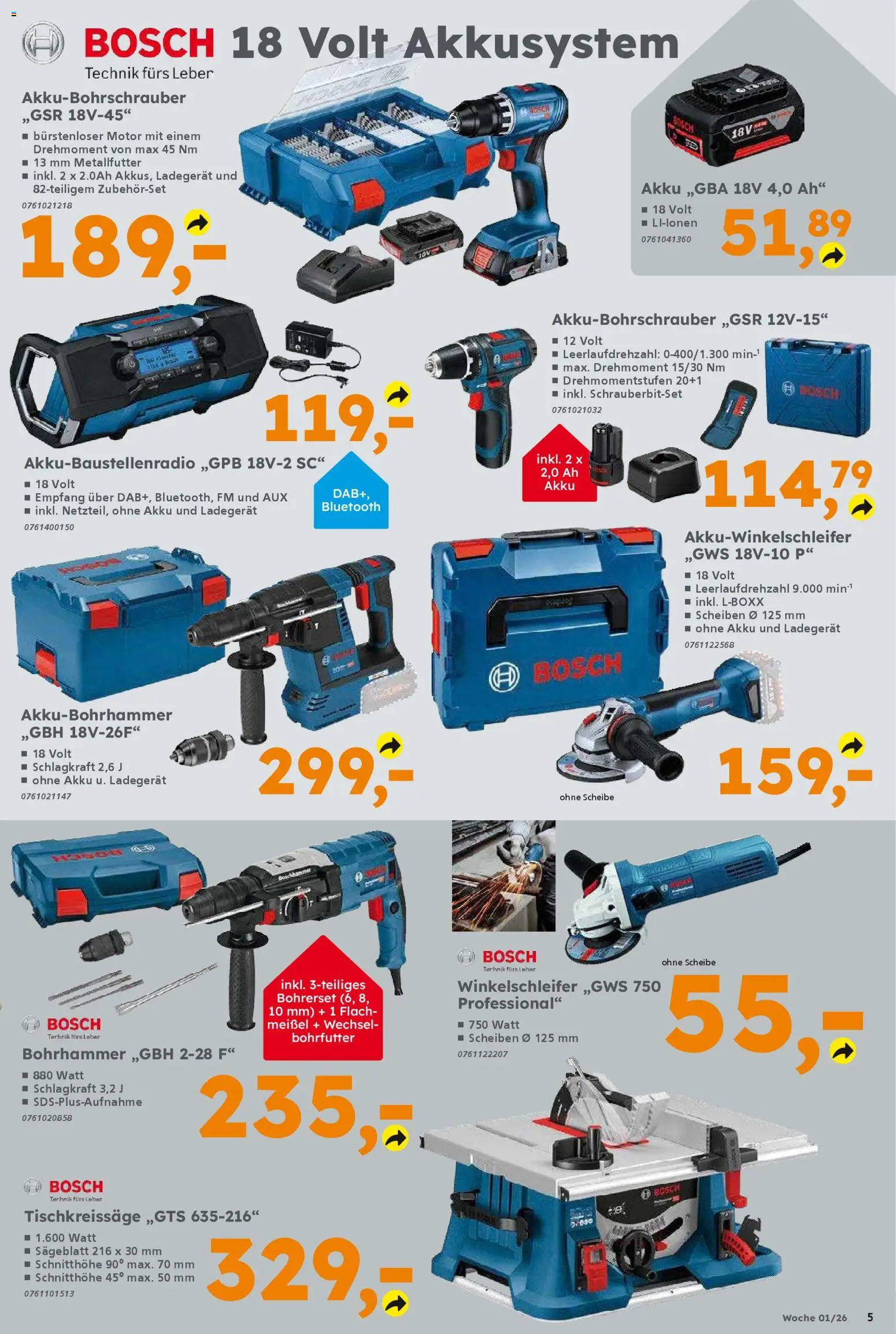 Globus Baumarkt prospekt Oststeinbek	 – gültig ab 29.12.2025 | Seite: 5 | Produkte: Bosch, Ladegerät