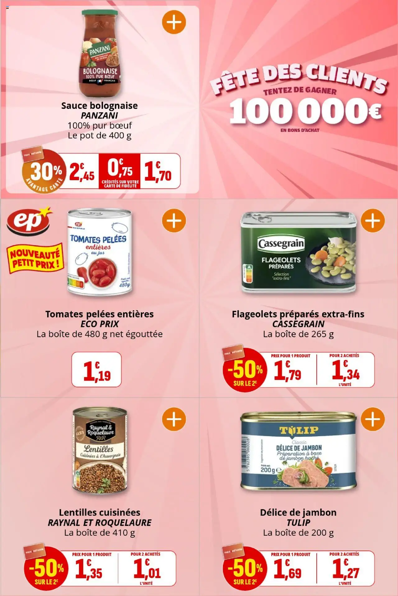 {H1} | Page: 25 | Produits: Base, Jambon, Jus, Tomates