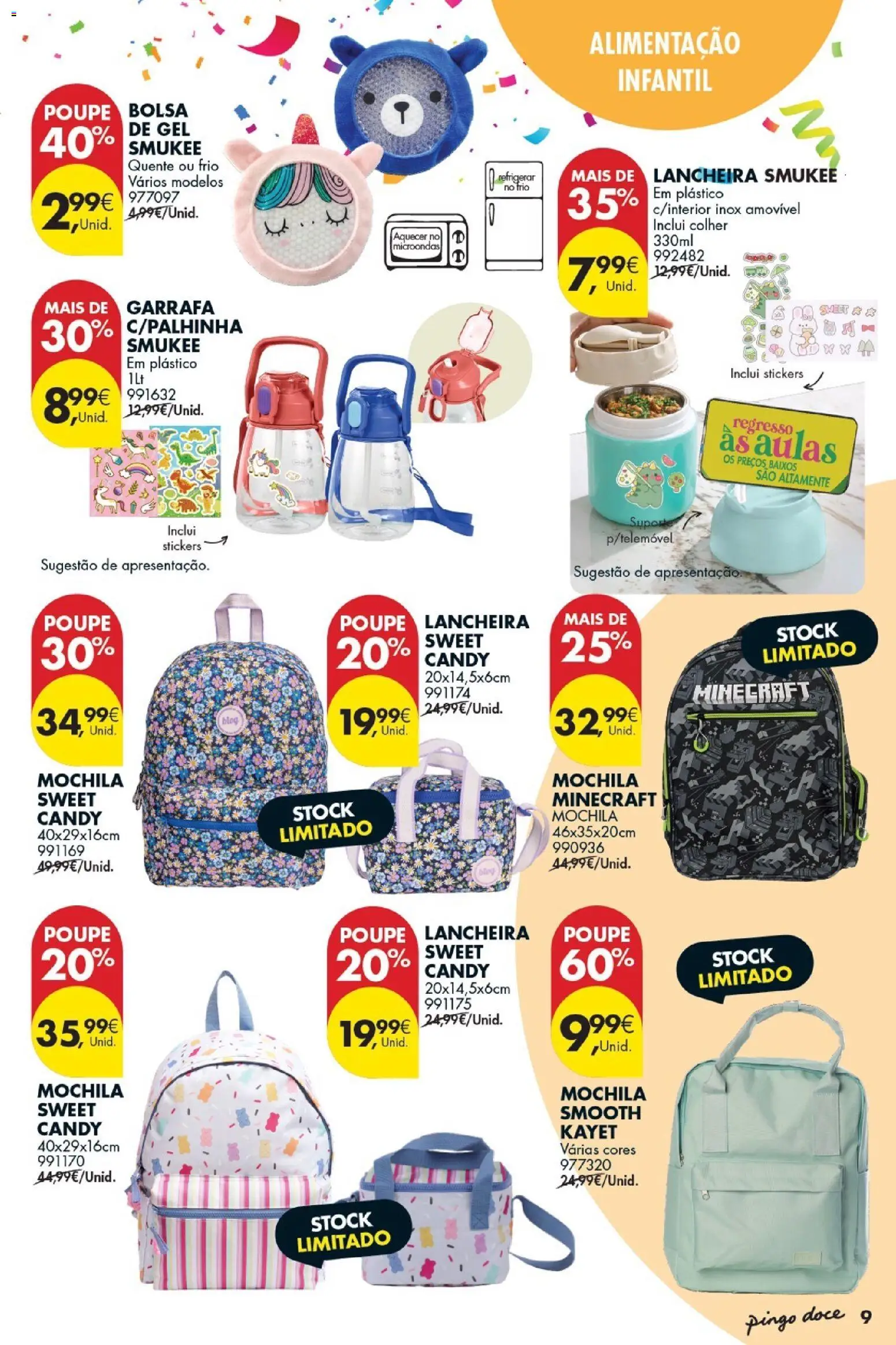 Pingo Doce - Bazar Kids │ válido de 17.02.2026 | Página: 9 | Produtos: Mochila, Bolsa, Microondas