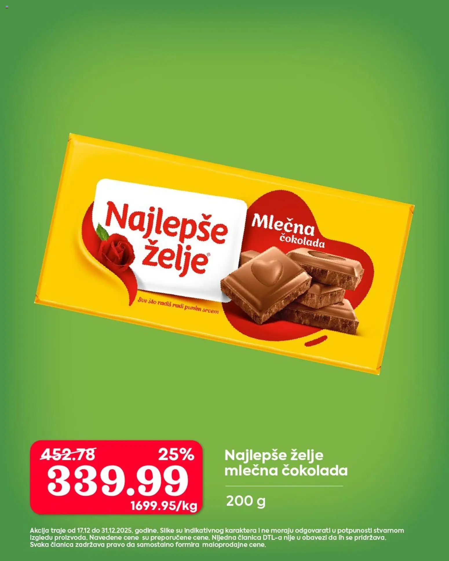 Senta Promet katalog - važi od 17.12.2025 | Strana: 17 | Proizvode: Sto, Čokolada, Mlečna čokolada