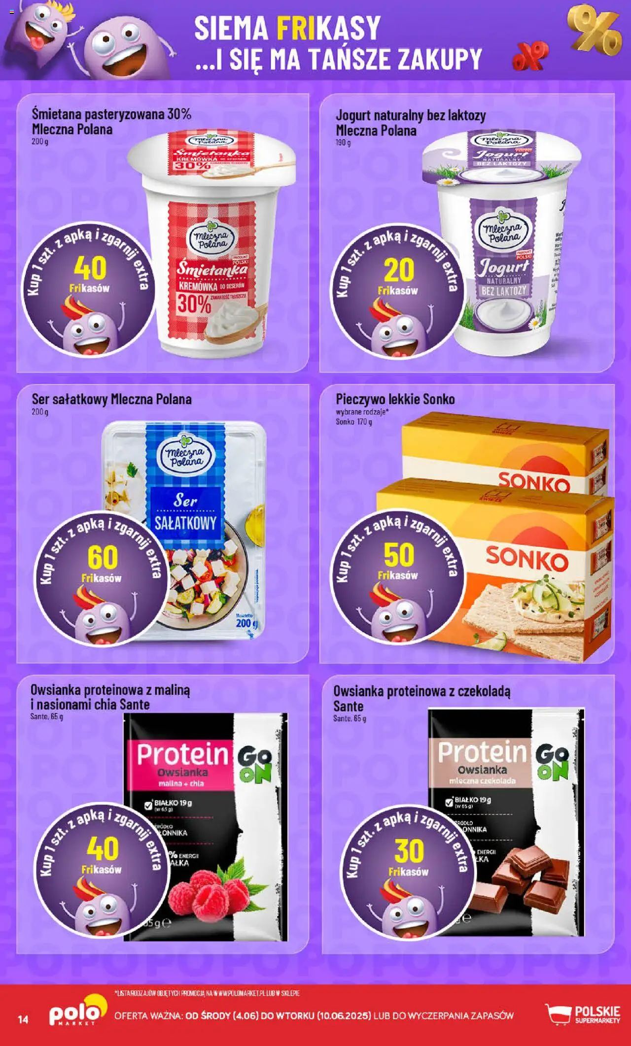 POLOmarket Gazetka - Frikasowe hity od 04.06.2025 | Strona: 14 | Produkty: Owsianka, Ser, Czekolada, Śmietana
