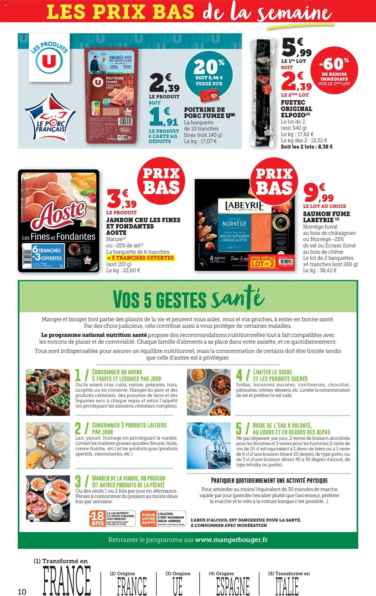 {H1} | Page: 10 | Produits: Sucre, Vin, Porc, Saumon