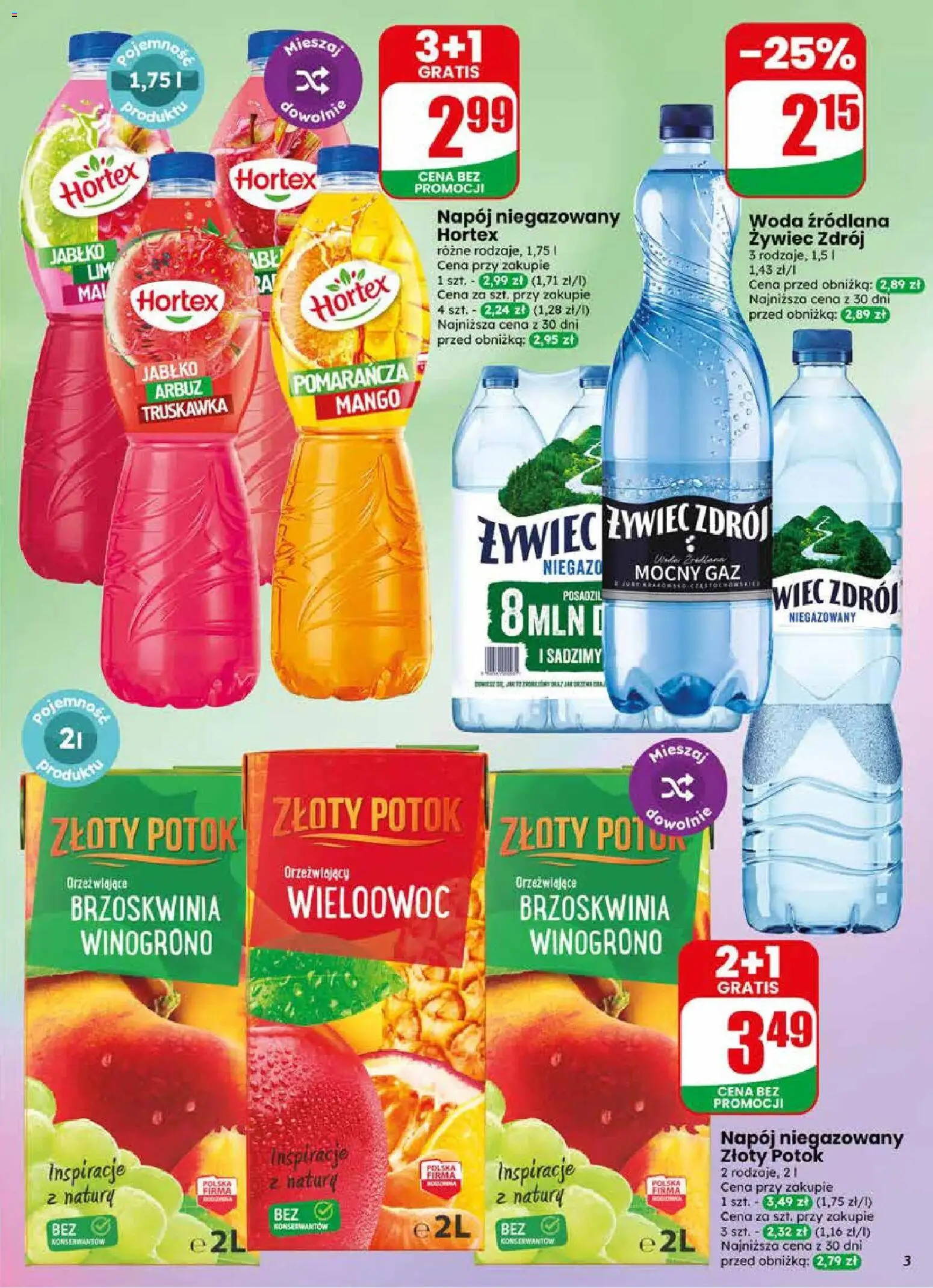 Dino gazetka od 22.04.2026 | Strona: 3 | Produkty: Mango, Brzoskwinia, Arbuz, Winogrono