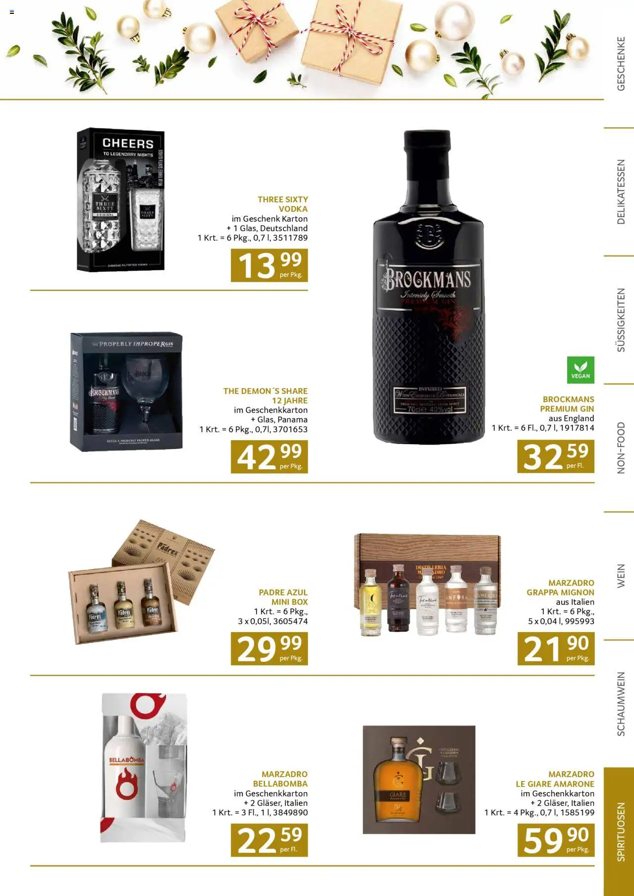 Transgourmet Weihnachtskatalog 2025 gültig ab 13.10.2025 | Seite: 57 | Produkte: Süßigkeiten, Gin, Box, Wein