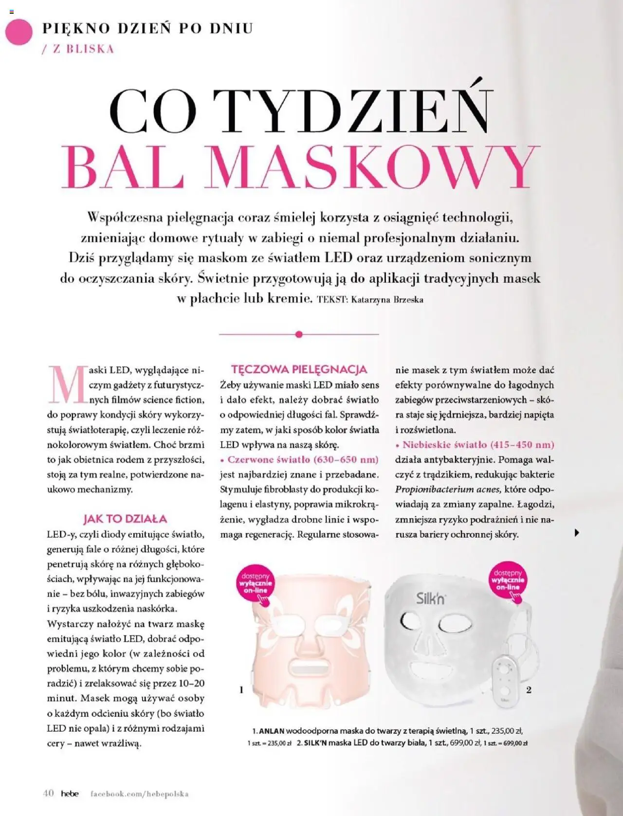 Hebe Gazetka - Magazyn od 01.07.2025 | Strona: 40 | Produkty: Róż, Maska