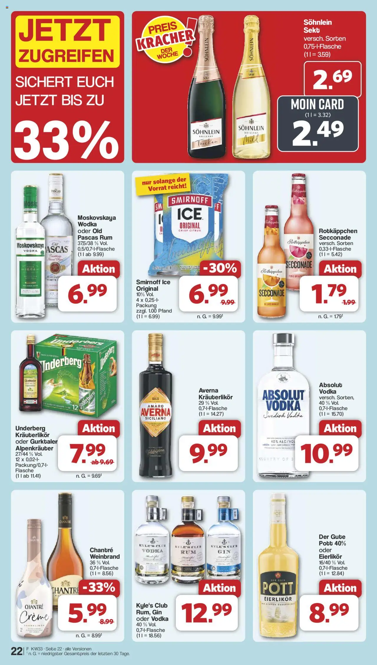 Famila Nordwest Prospekt 	 - gültig ab dem 11.08.2025 | Seite: 25 | Produkte: Rotkäppchen, Gin, Wodka, Underberg