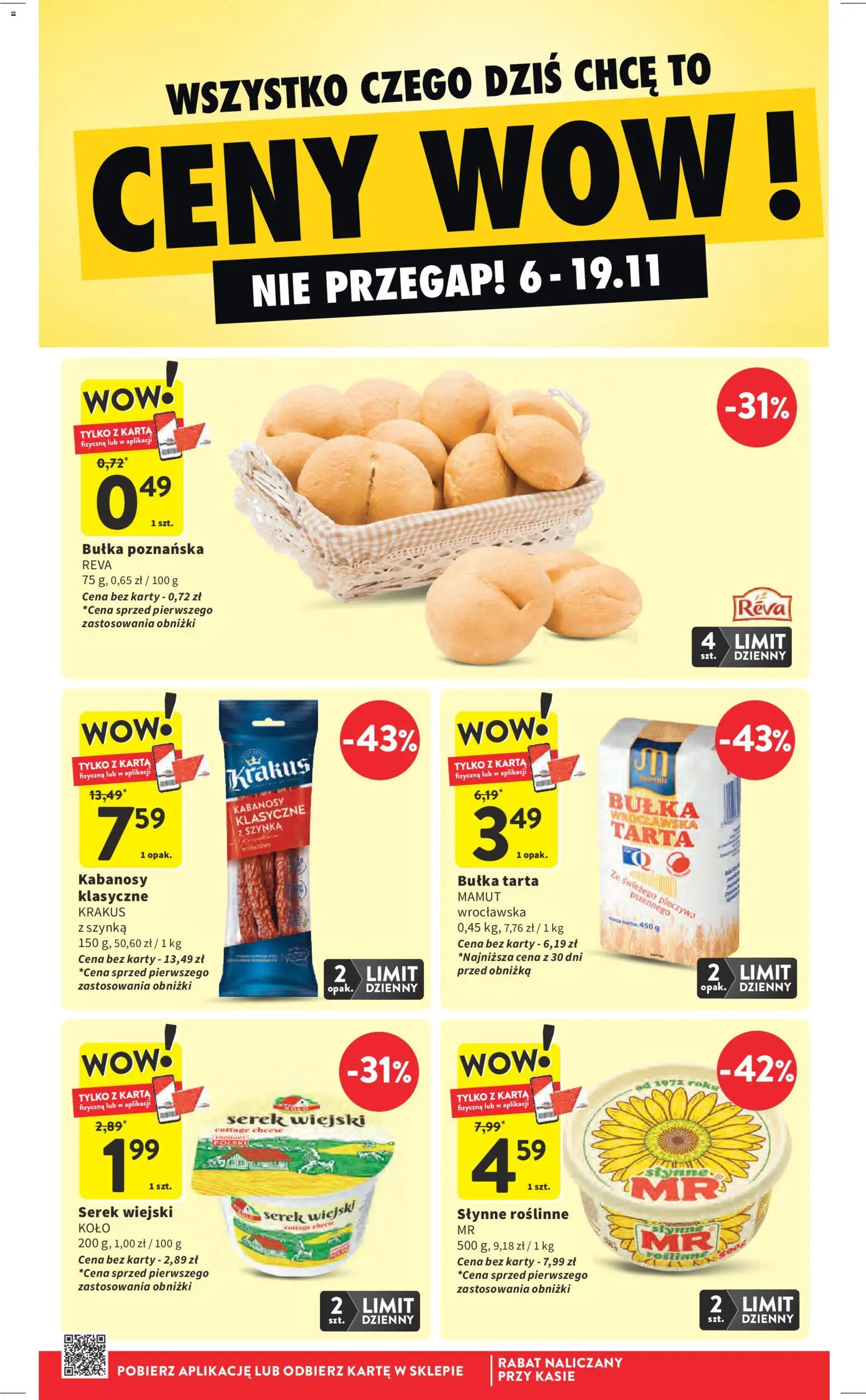 Intermarche Gazetka od 13.11.2025 | Strona: 8 | Produkty: Bułka tarta, Szynka, Bułka, Bułka poznańska