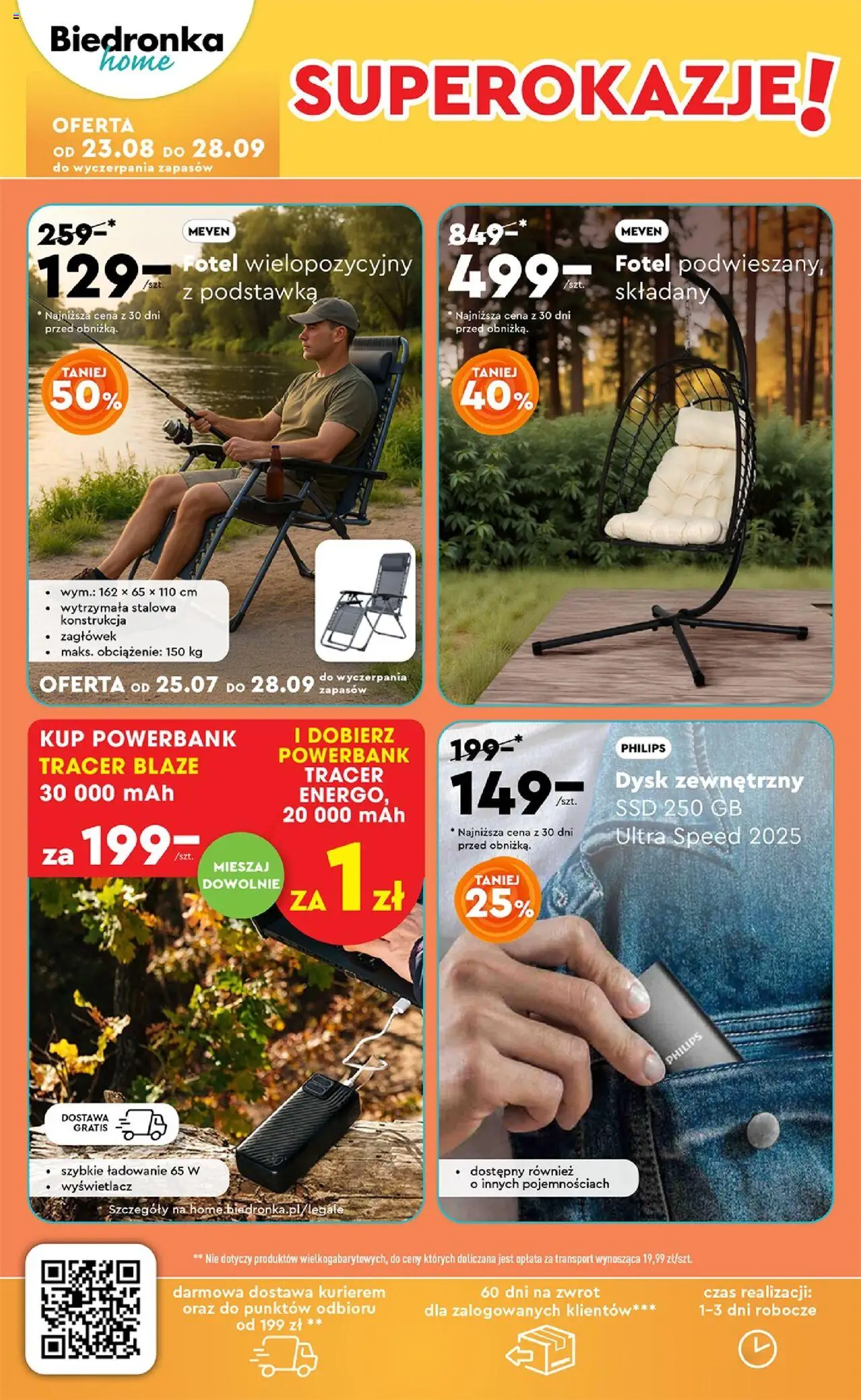 Biedronka gazetka - Home od 23.08.2025 | Strona: 4 | Produkty: Dysk, Powerbank, Fotel