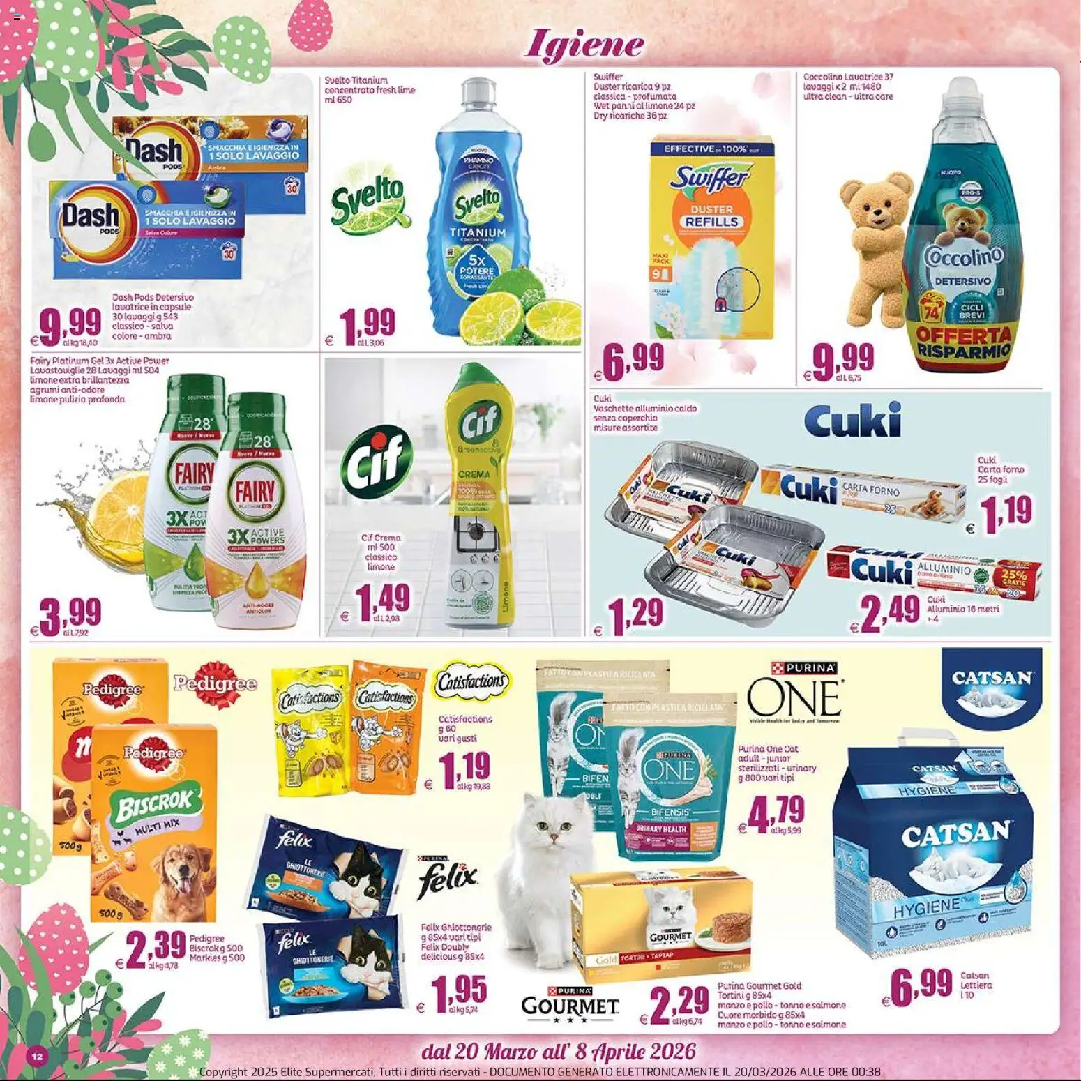 Volantino Elite Supermercati del 20.03.2026 | Pagina: 12 | Prodotti: Manzo, Limone, Lavatrice, Alluminio