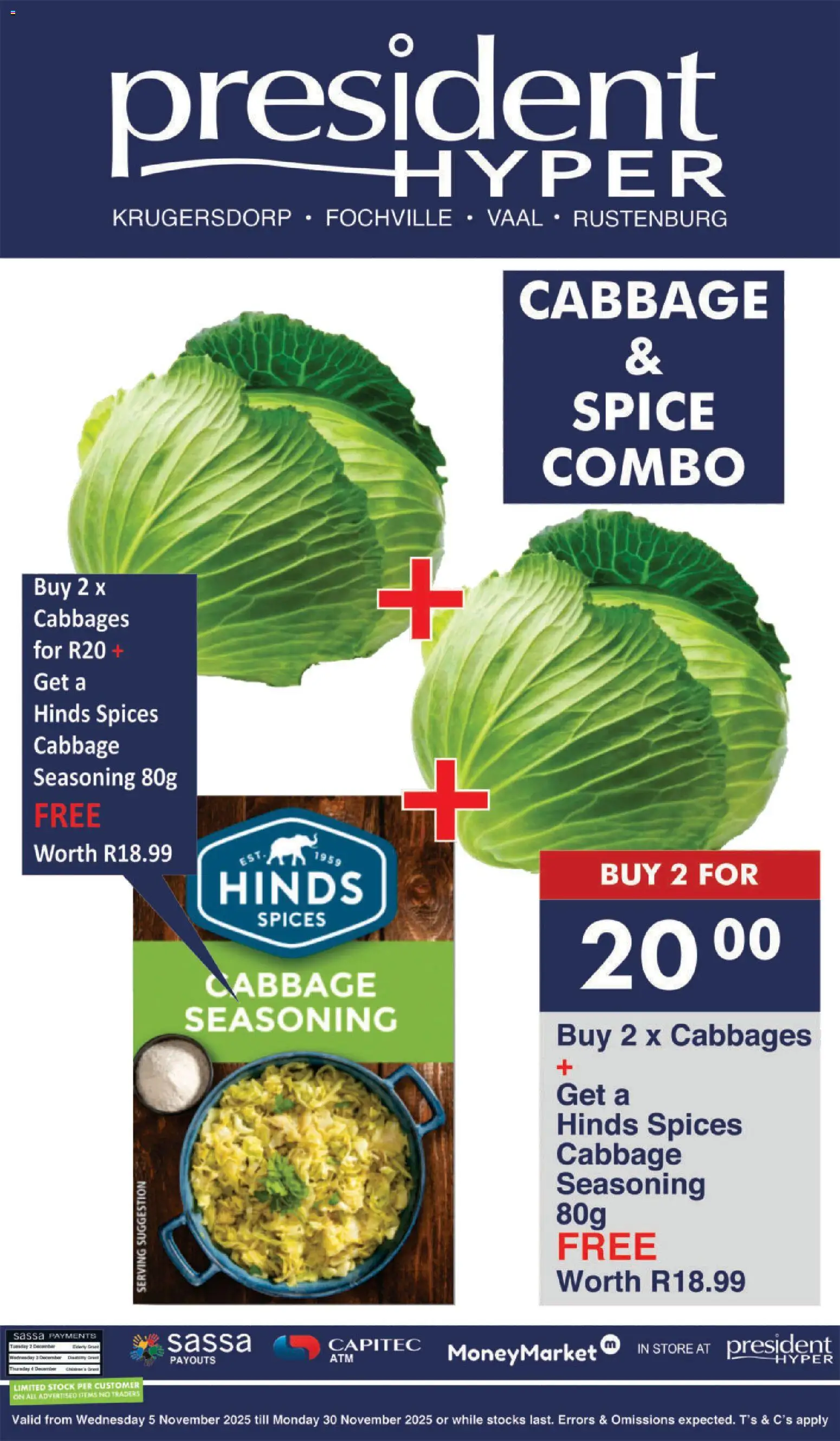 New President Hyper catalogue – valid from 05.11.2025 | Page: 2 | Products: Seasoning, Stock, Spices, Cabbages