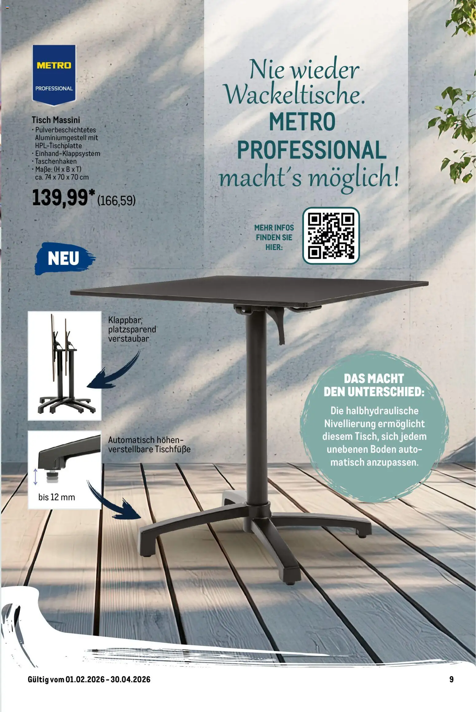 Metro Outdoor für Profis – gültig ab 01.02.2026 | Seite: 9 | Produkte: Tisch