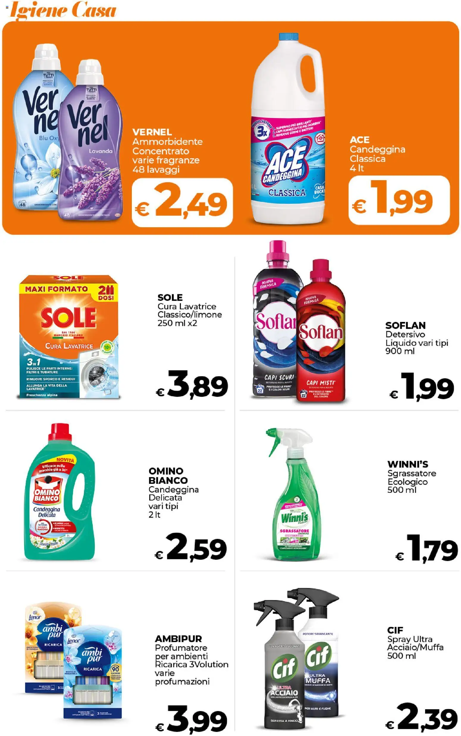 Volantino Ipercoop del 27.01.2026 | Pagina: 47 | Prodotti: Candeggina, Sgrassatore, Lavatrice, Lavanda