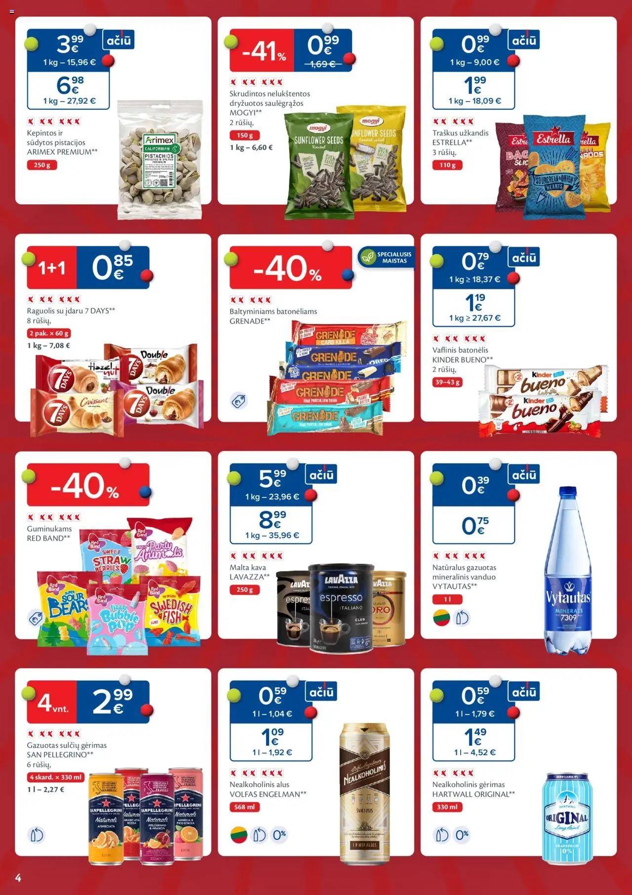 MAXIMA leidinys - Anekdotas, o ne kaina│galioja nuo 22.07.2025 | Puslapis: 4 | Prekių: Traškus užkandis, Alus, Mineralinis vanduo, Saulėgrąžos