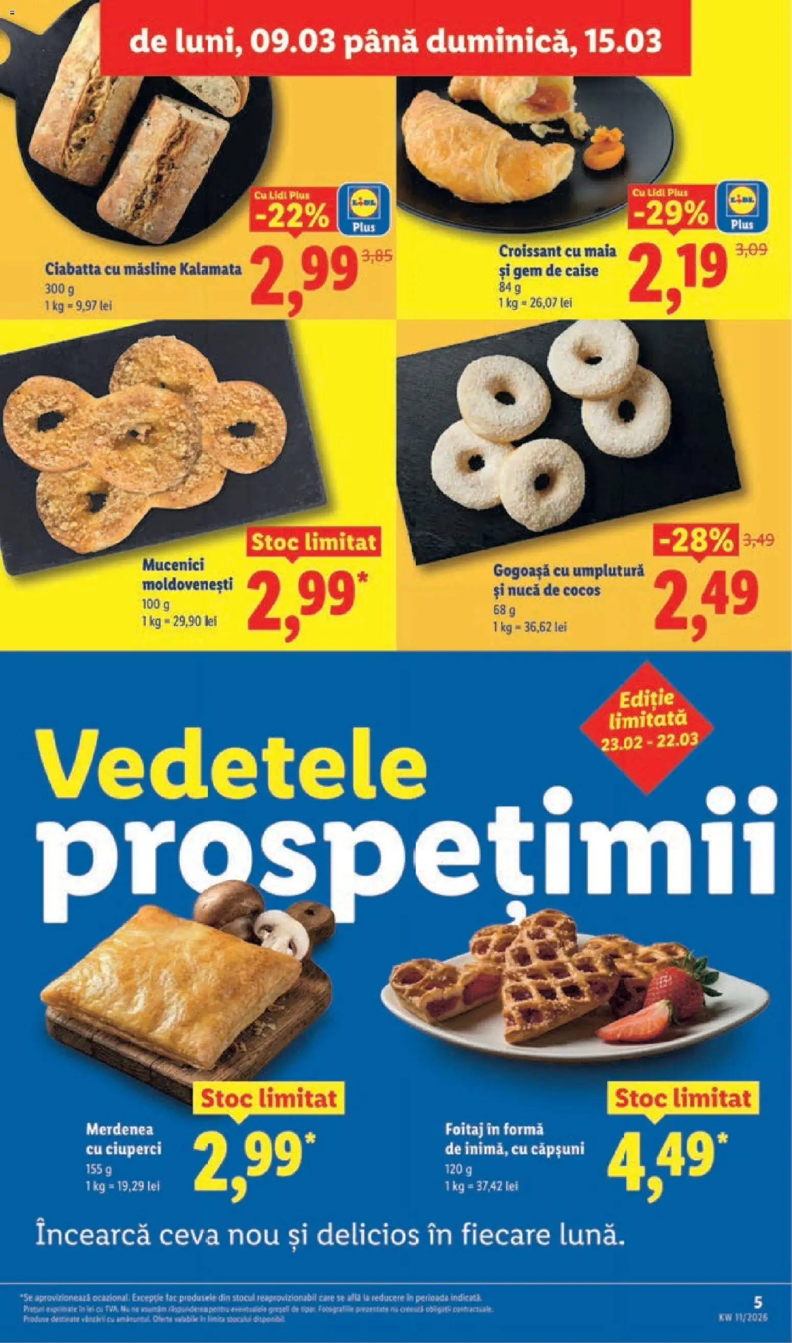 Noul catalog Lidl – valabil de la 09.03.2026 | Pagină: 5 | Produse: Divan, Măsline, Căpșuni, Ahtapot