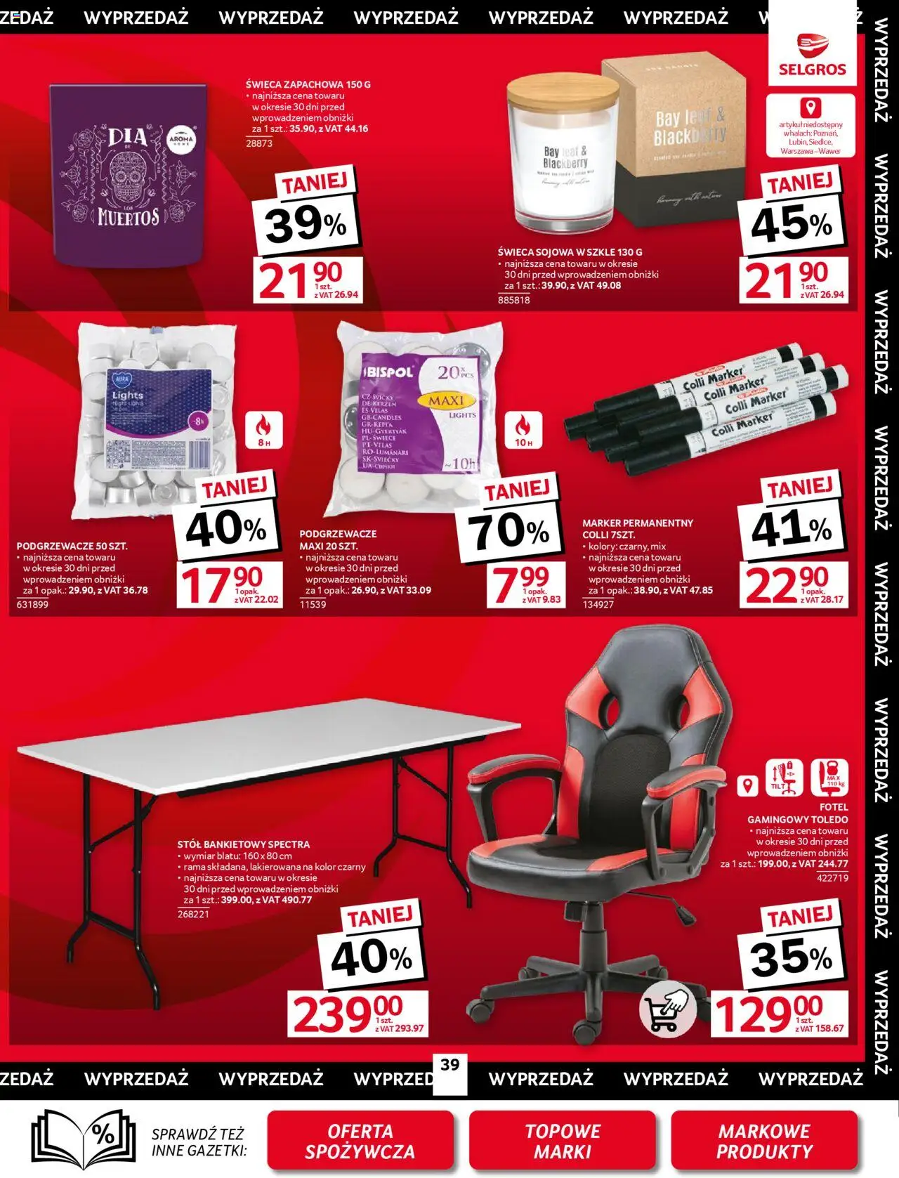 Selgros cash&carry Gazetka - Oferta przemysłowa od 11.09.2025 | Strona: 43 | Produkty: Fotel, Stół