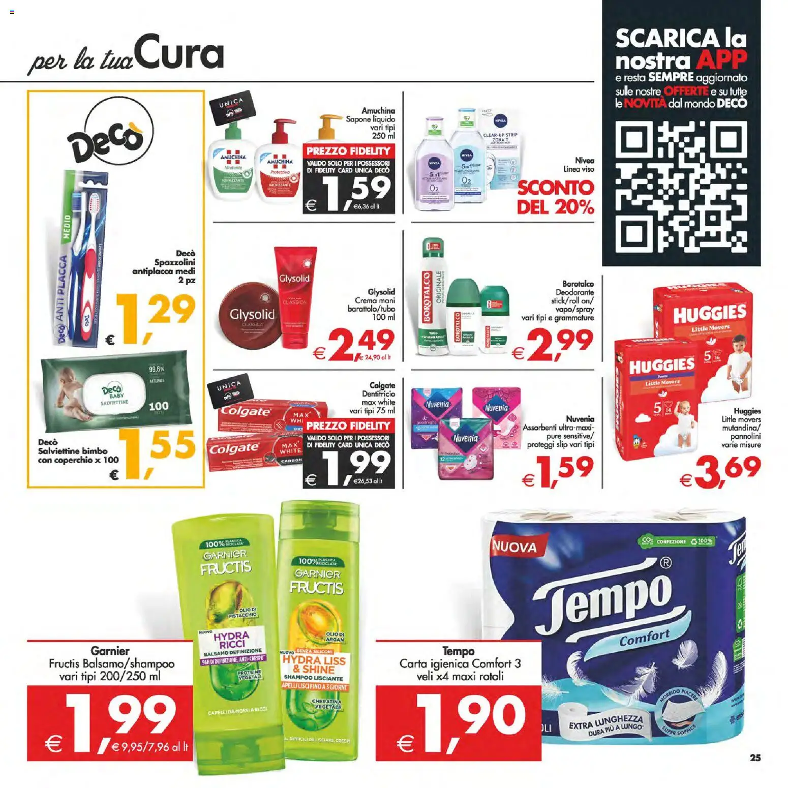 Volantino Decò del 14.11.2025 | Pagina: 31 | Prodotti: Shampoo, Pannolini, Dentifricio, Olio