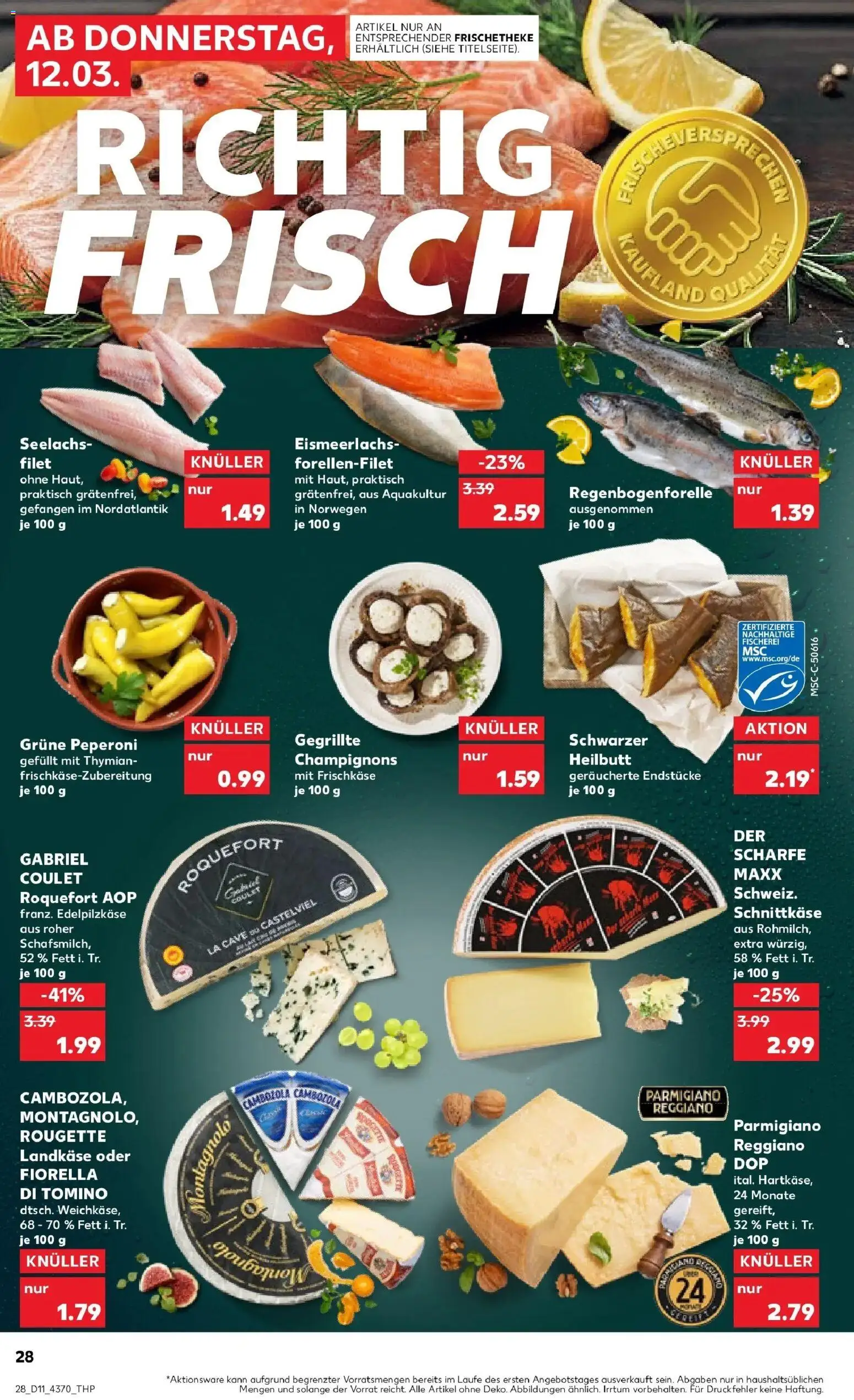 Kaufland Prospekt München	 – gültig ab 09.03.2026 | Seite: 40 | Produkte: Champignons, Frischkase