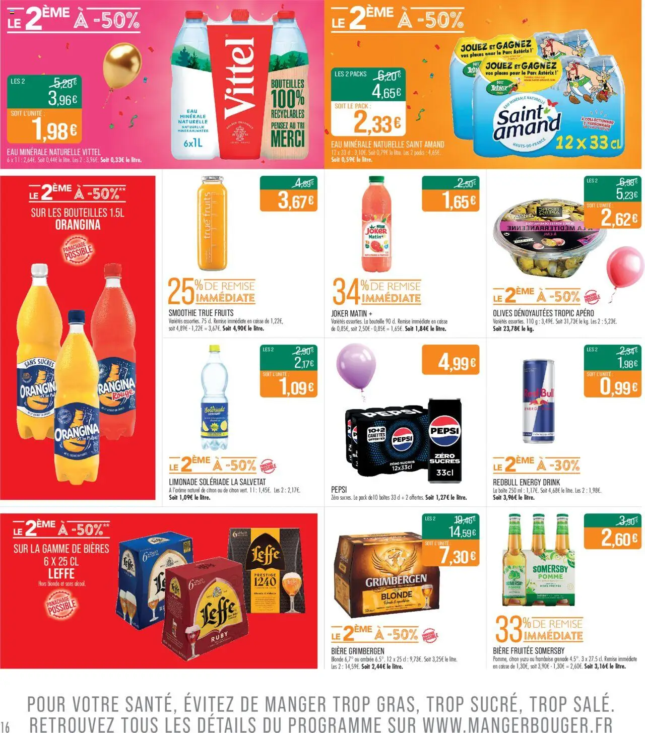 {H1} | Page: 16 | Produits: Citron, Framboise, Limonade, Red bull