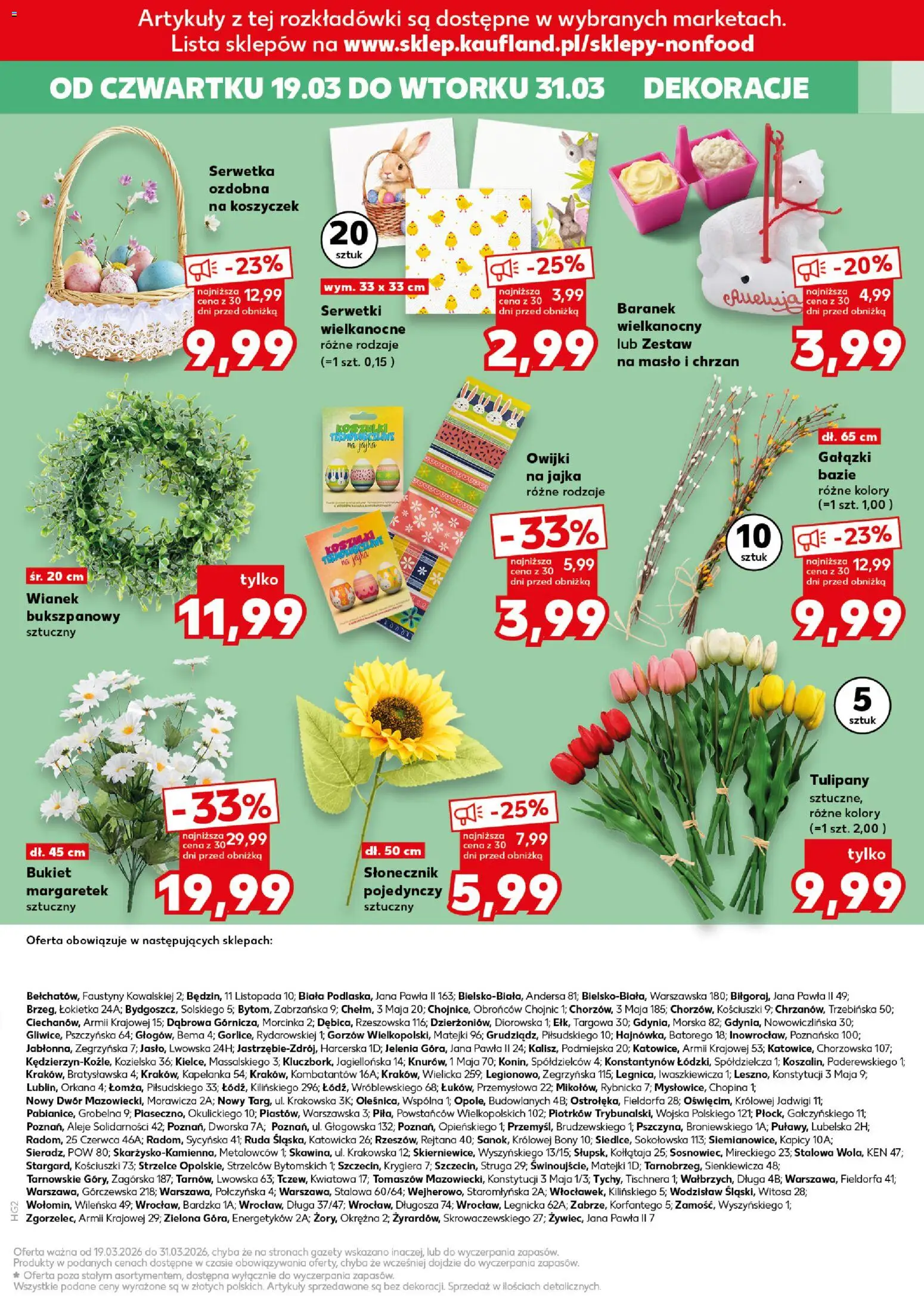 Kaufland Polsko leták - Złap okazje od 19.03.2026 | Strana: 15 | Produkty: Máslo, Tulipány