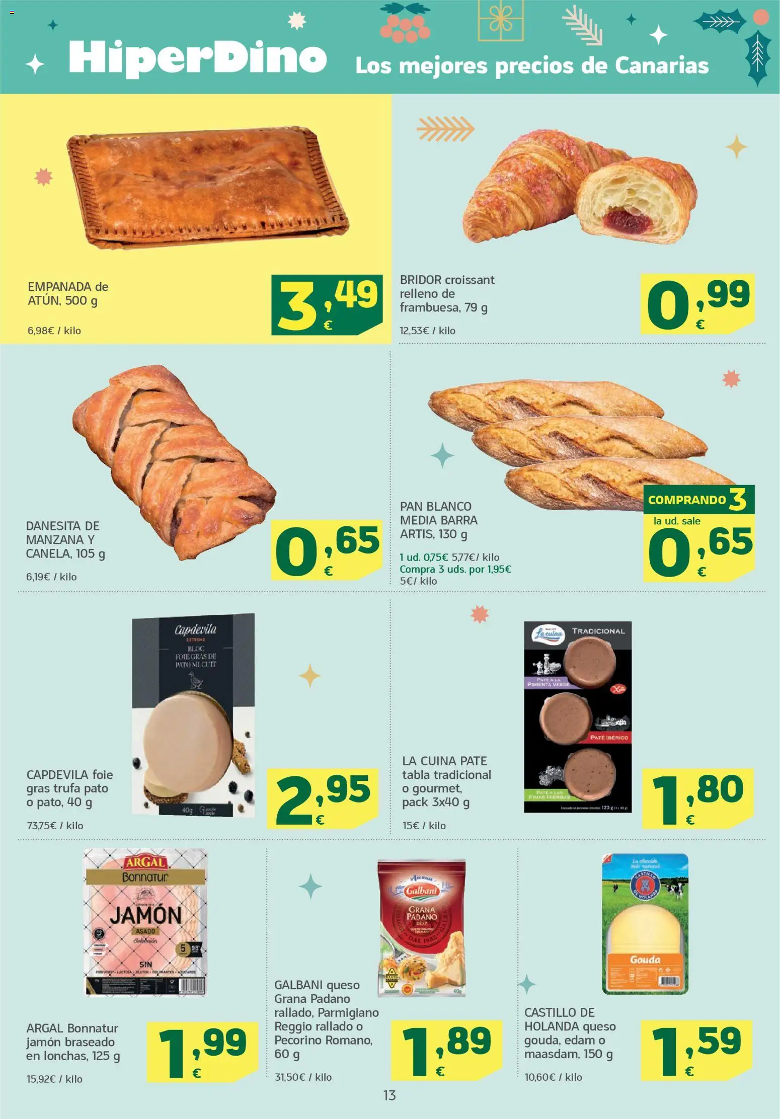 HiperDino folleto │ válido desde el 26.12.2025 | Página: 13 | Productos: Queso, Paté, Croissant, Manzana