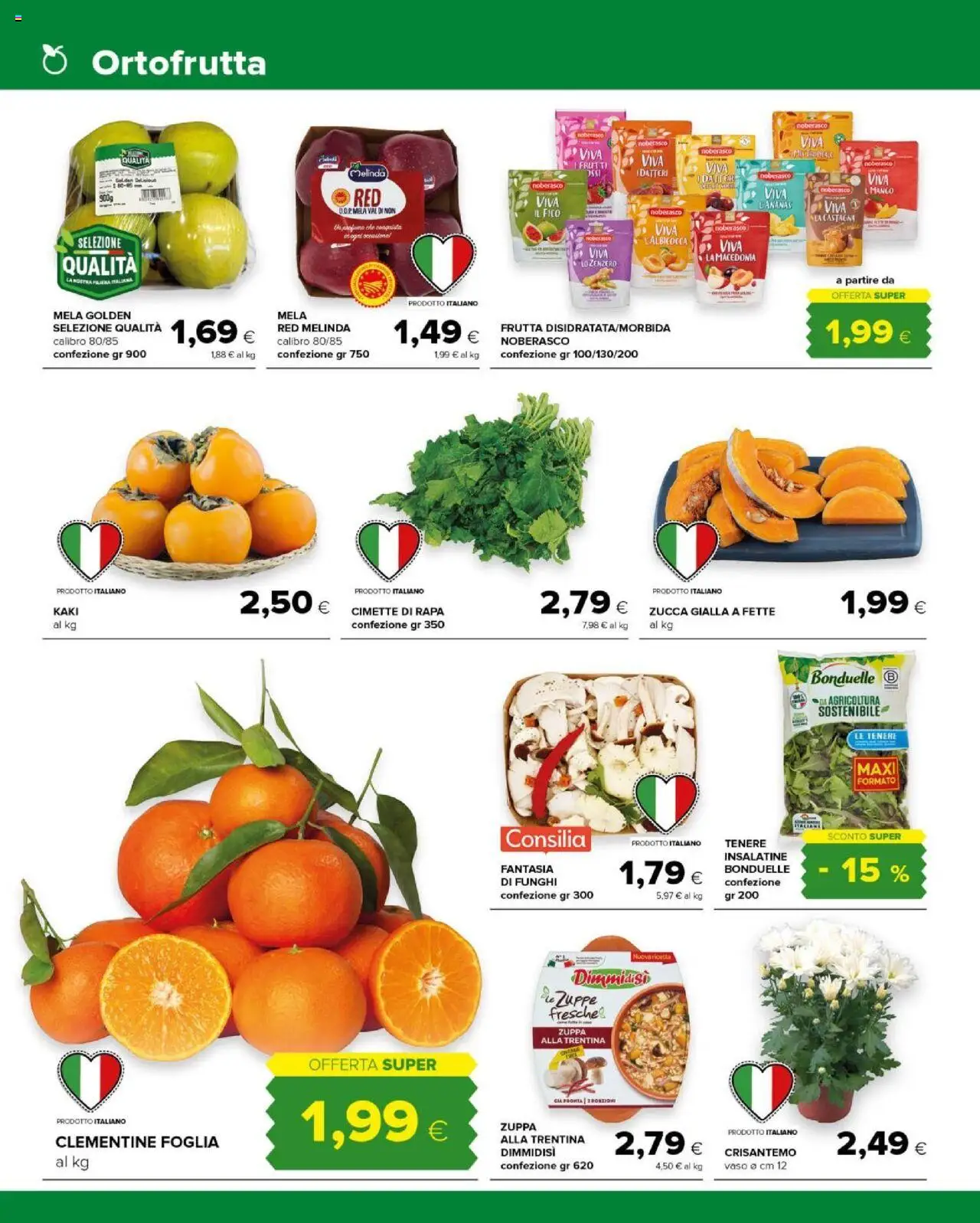 Volantino Tigre del 22.10.2025 | Pagina: 2 | Prodotti: Frutta, Zucca, Macedonia, Cimette di rapa