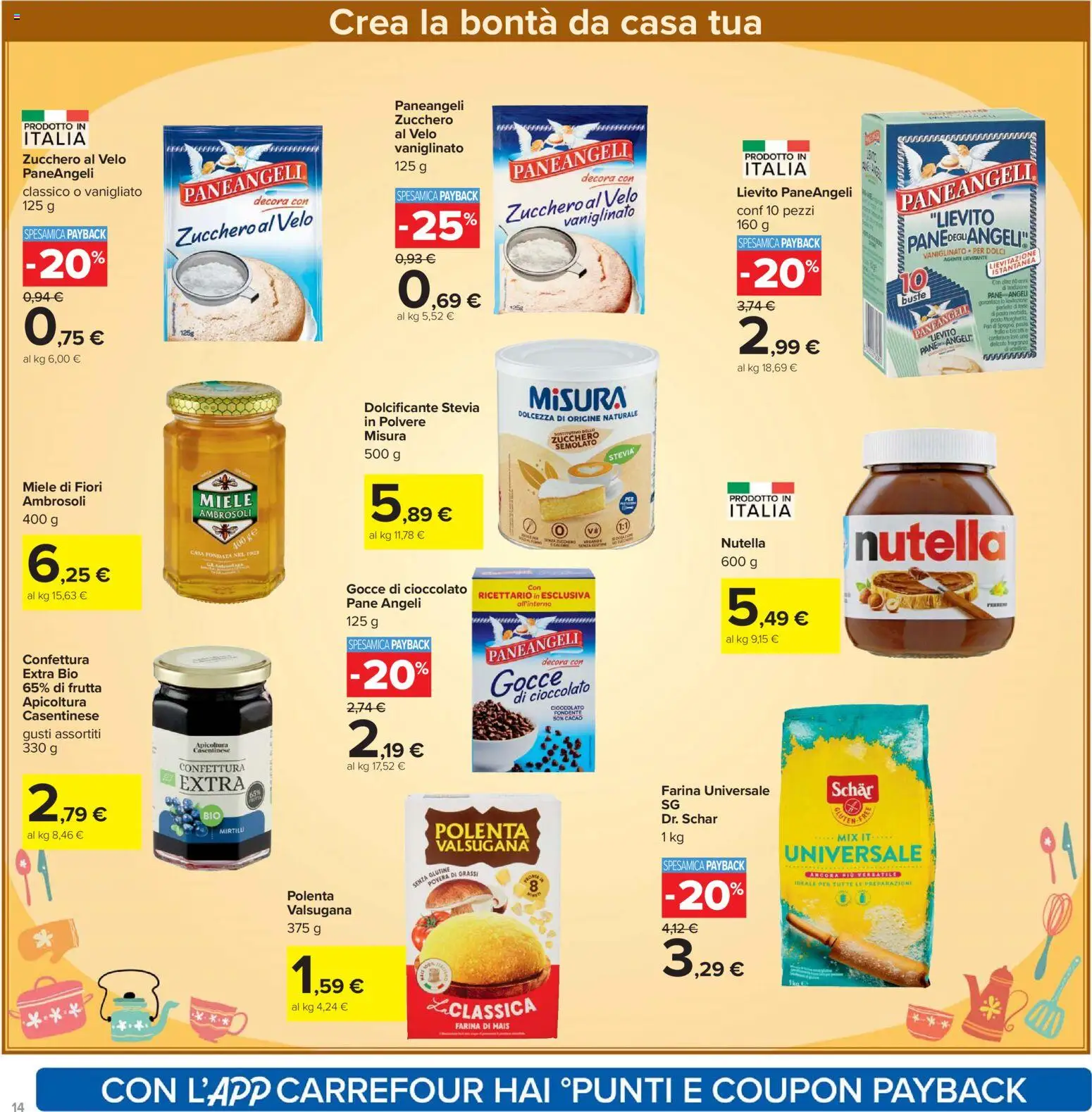 Volantino Carrefour del 02.12.2025 | Pagina: 14 | Prodotti: Cioccolato, Frutta, Zucchero, Nutella