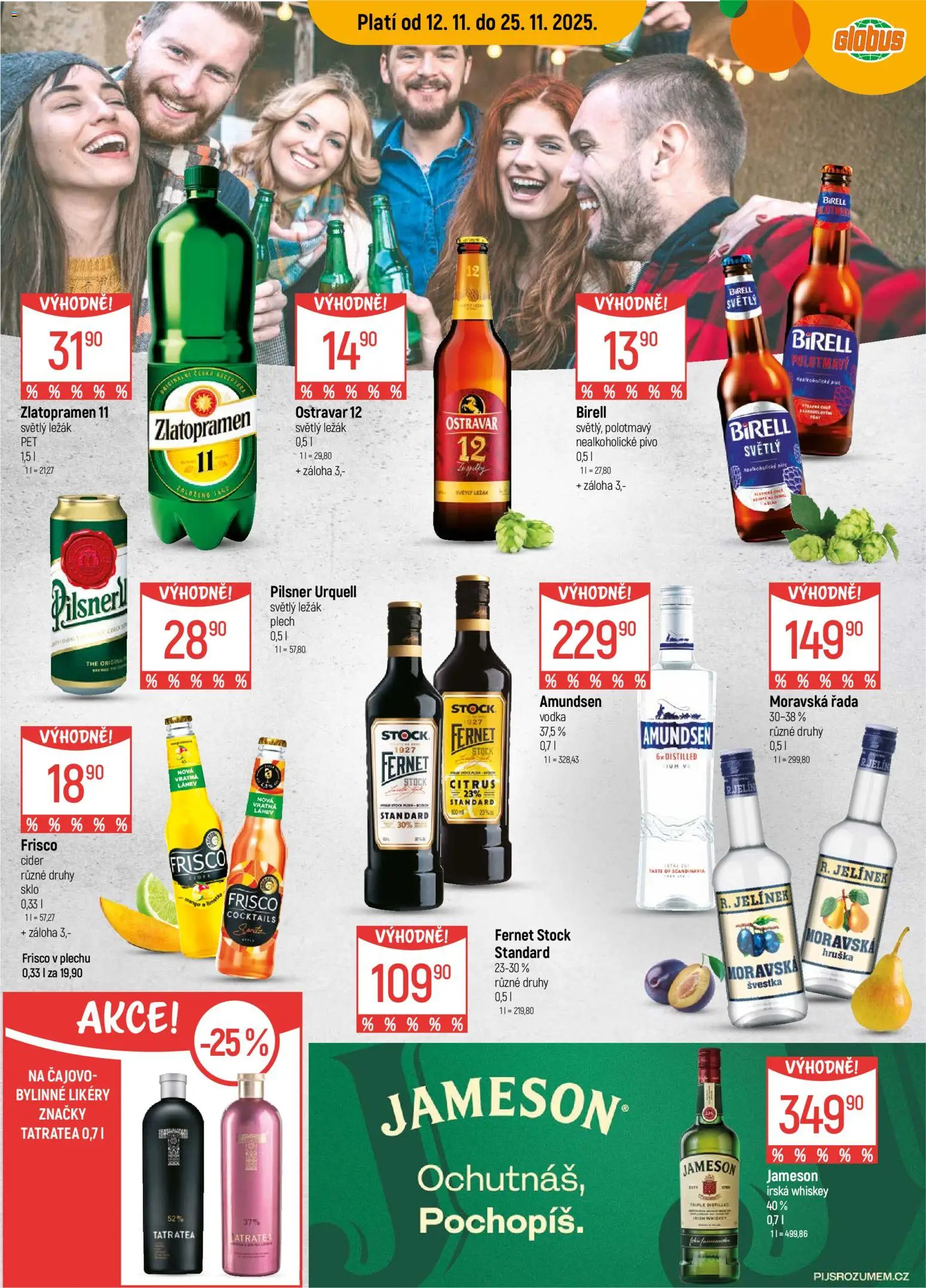 Globus leták - Ostrava od 12.11.2025 | Strana: 17 | Produkty: Whiskey, Jameson, Zlatopramen 11, Tatratea