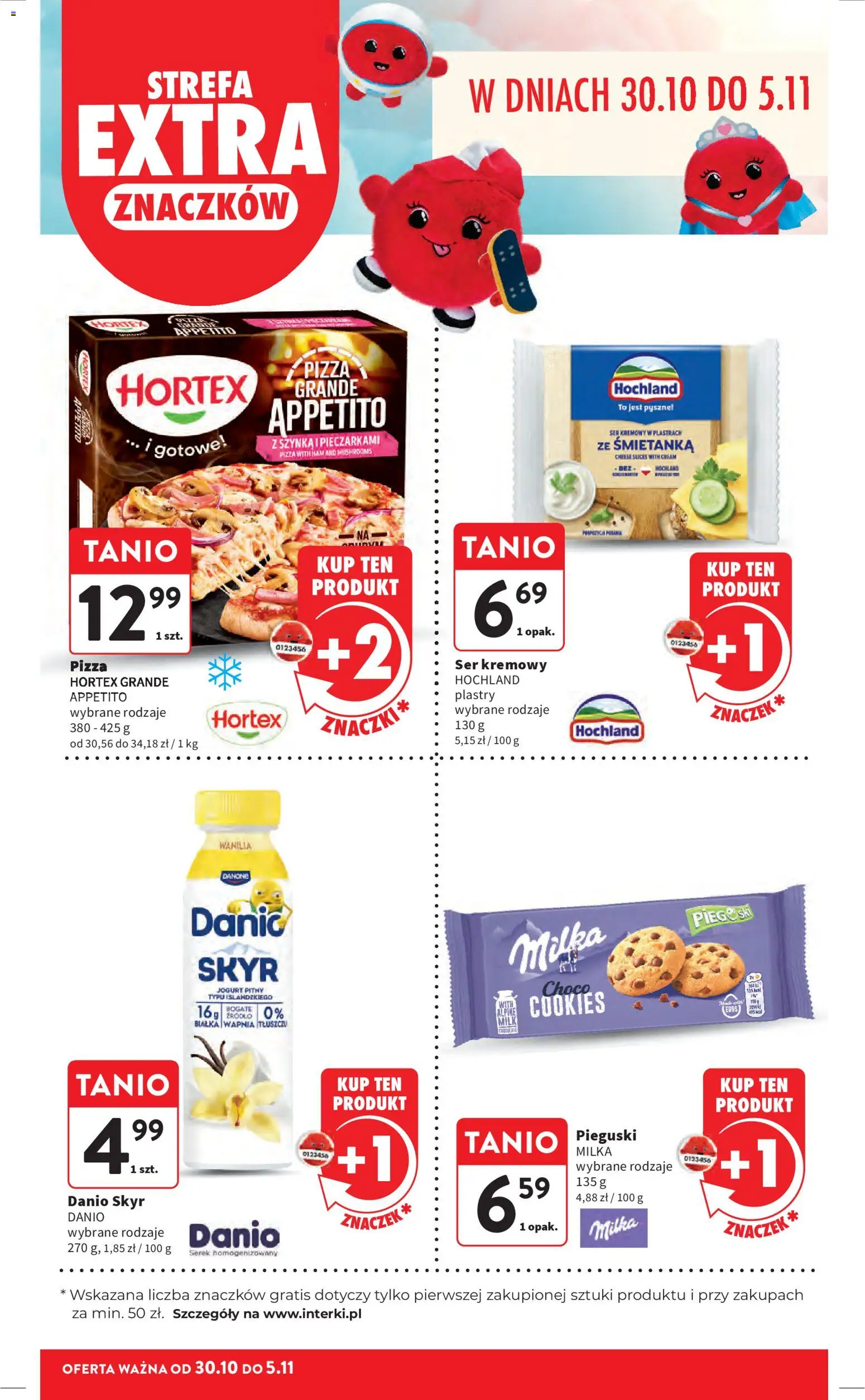 Intermarche Gazetka od 30.10.2025 | Strona: 12 | Produkty: Milka, Ser, Pizza, Skyr