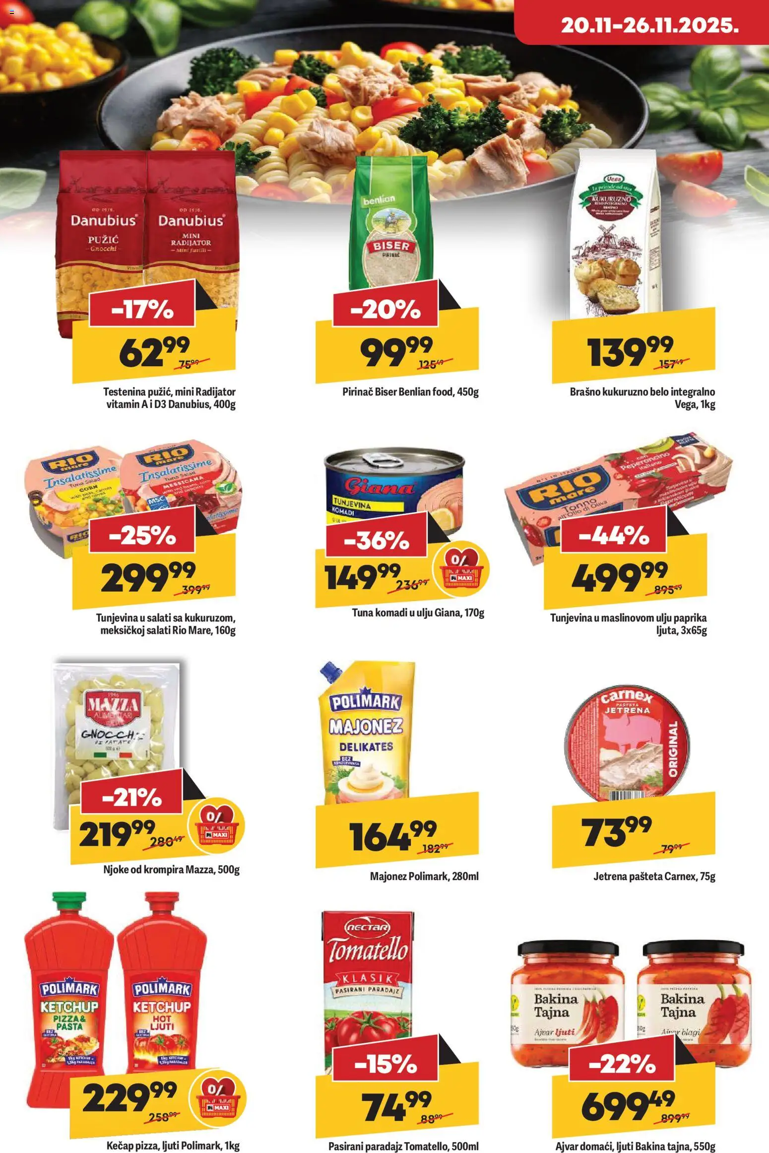 Maxi katalog - važi od 20.11.2025 | Strana: 14 | Proizvode: Testenina, Pasirani paradajz, Brašno, Radijator