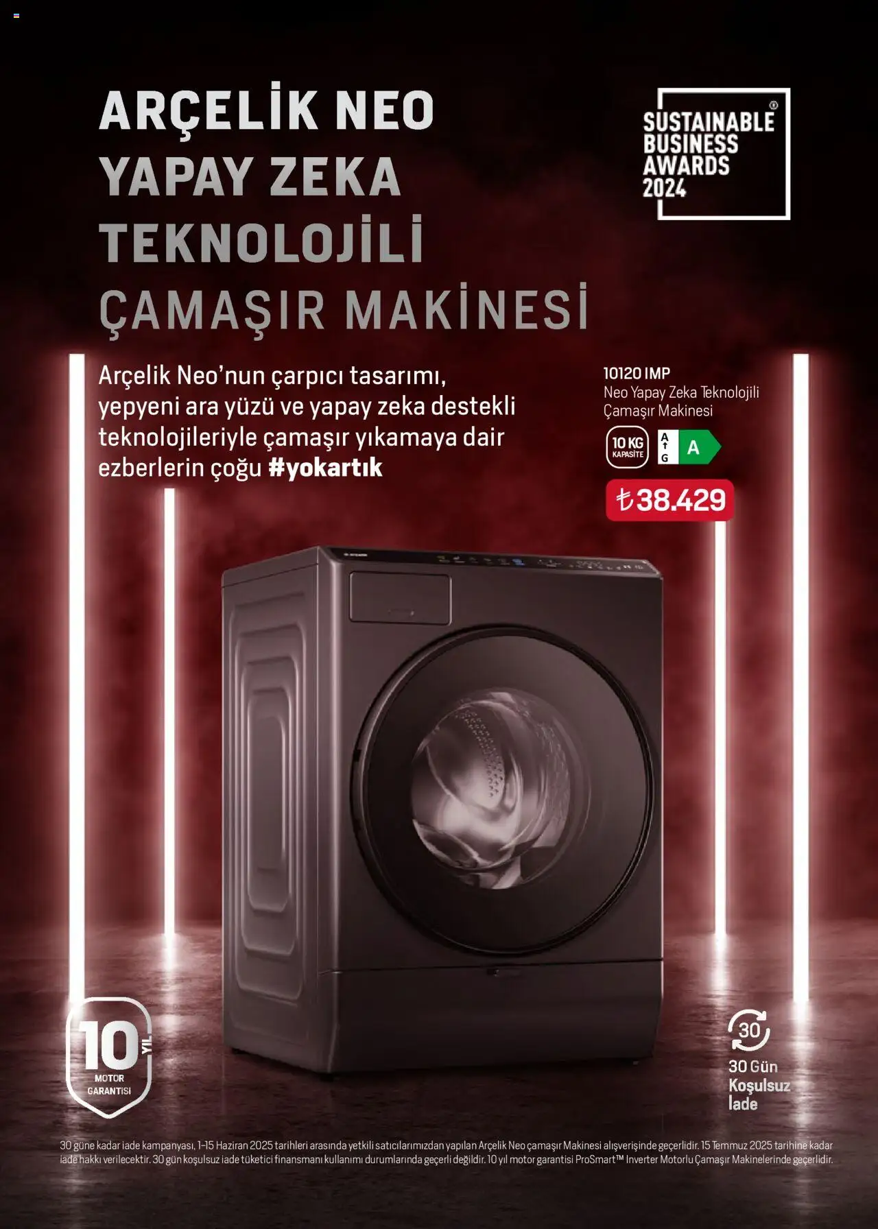 Arçelik Katalog - 01.06.2025 tarihinden itibaren geçerlidir | Sayfa: 38 | Ürünler: Çamaşır makinesi