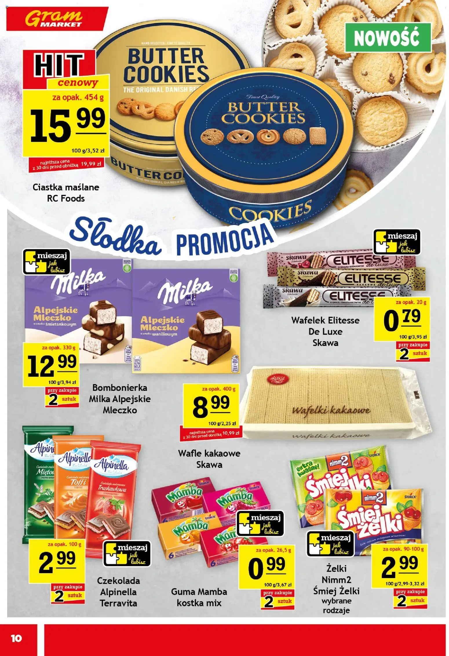 Gram Market Gazetka od 05.11.2025 | Strona: 10 | Produkty: Wafle, Żelki, Czekolada, Ciastka
