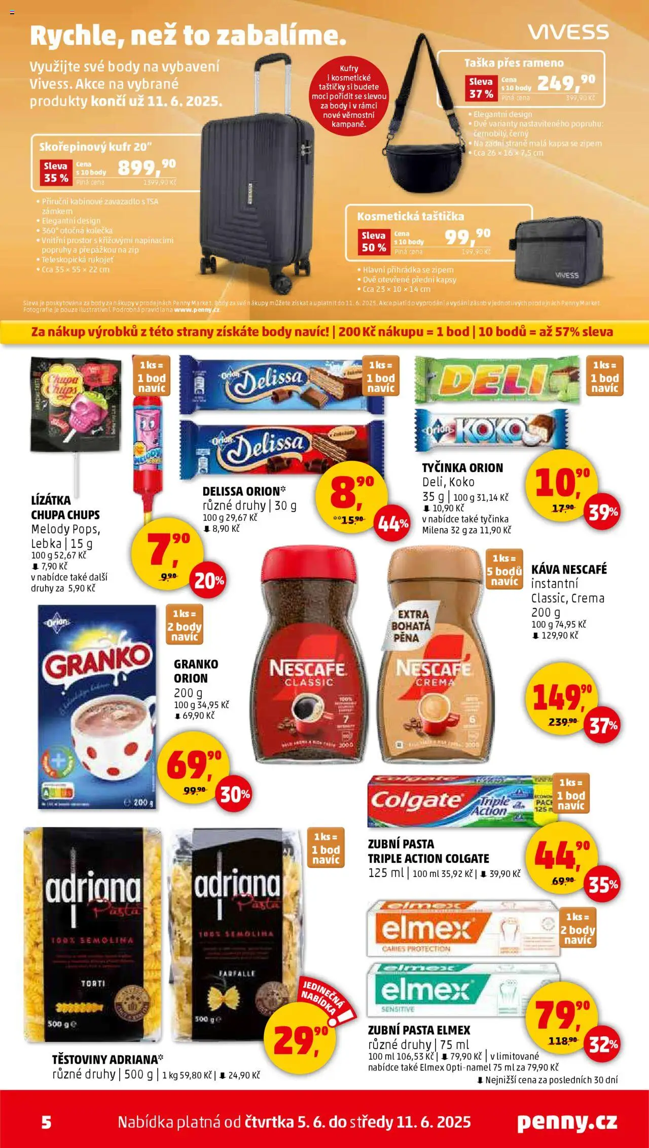 Penny Market leták - Čtvrtečník od 05.06.2025 | Strana: 5 | Produkty: Granko, Kosmetická taštička, Taška, Crema