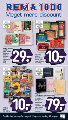 Eksempel på tilbudsavis Rema 1000 - Tilbudsavis fra butik Rema 1000 gyldig fra 24.08.2025