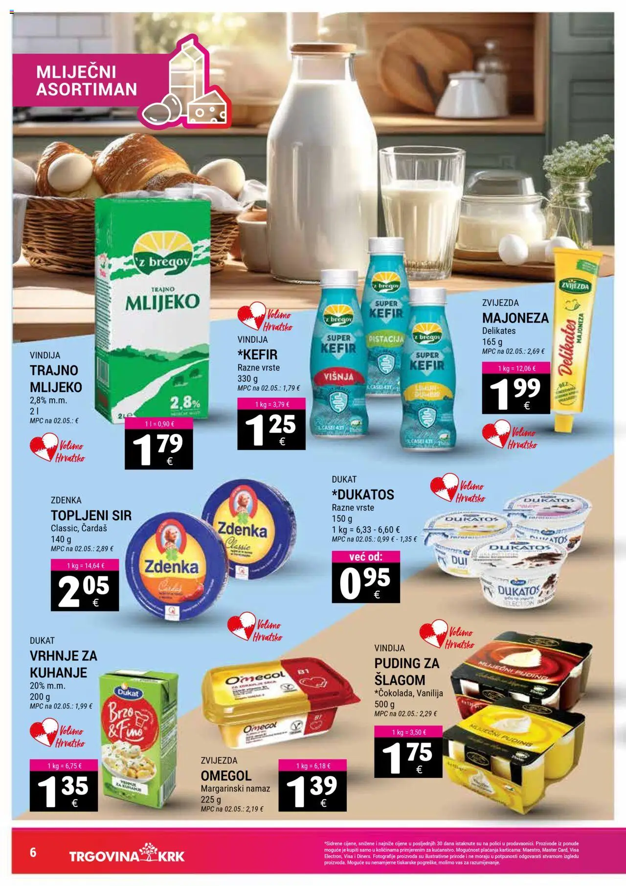 Trgovina Krk katalog | vrijedi od 01.10.2025 | Stranica: 6 | Proizvodi: Puding, Majoneza, Kefir, Namaz