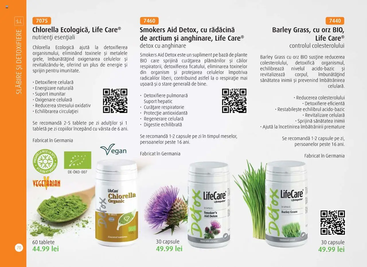 Noul catalog Life Care – valabil de la 01.10.2025 | Pagină: 72 | Produse: Şerit ödül, Tabletă, Pește