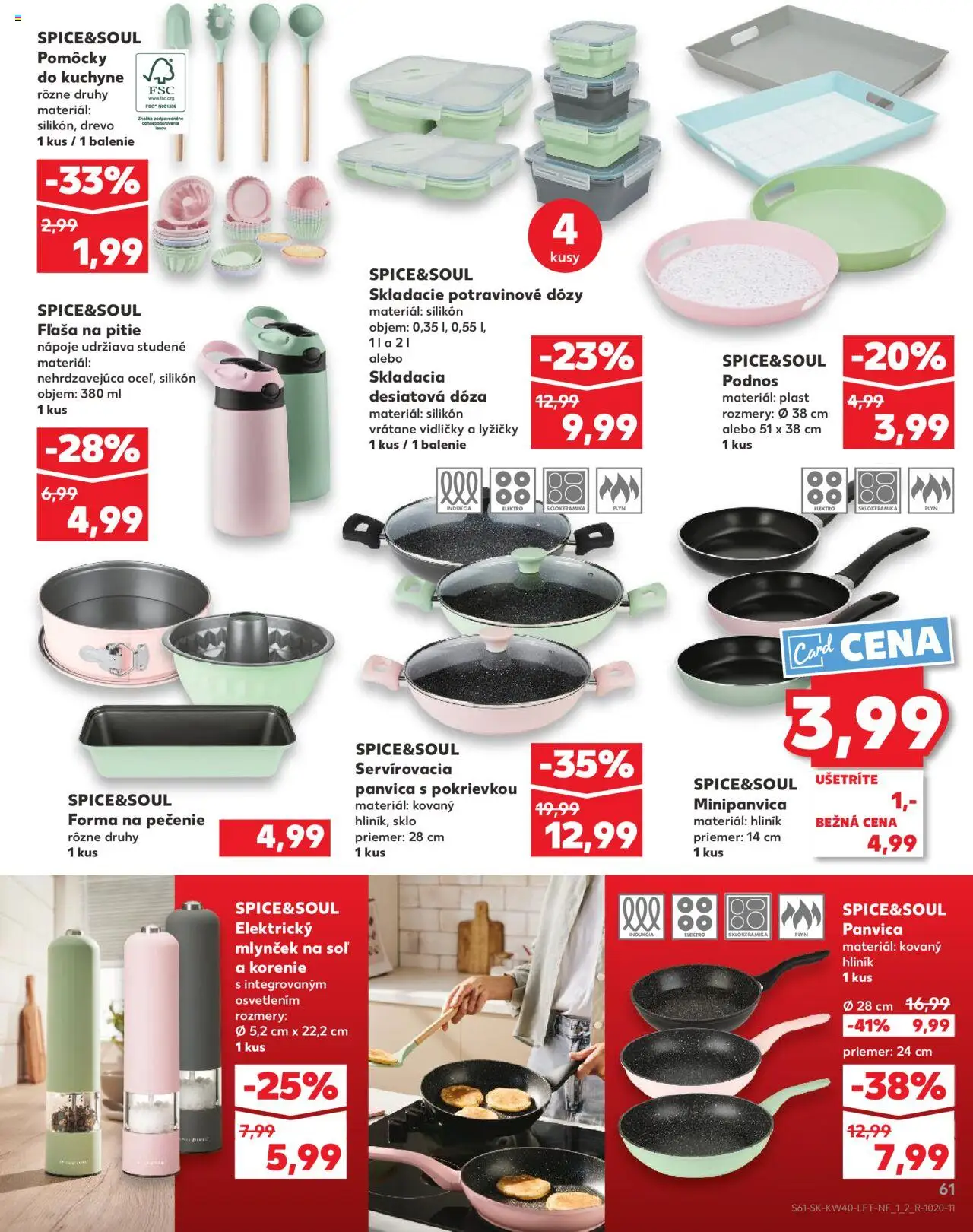 Nové Kaufland akcie – leták je platný od 02.10.2025 | Strana: 61 | Produkty: Indukcia, Panvica, Mlynček