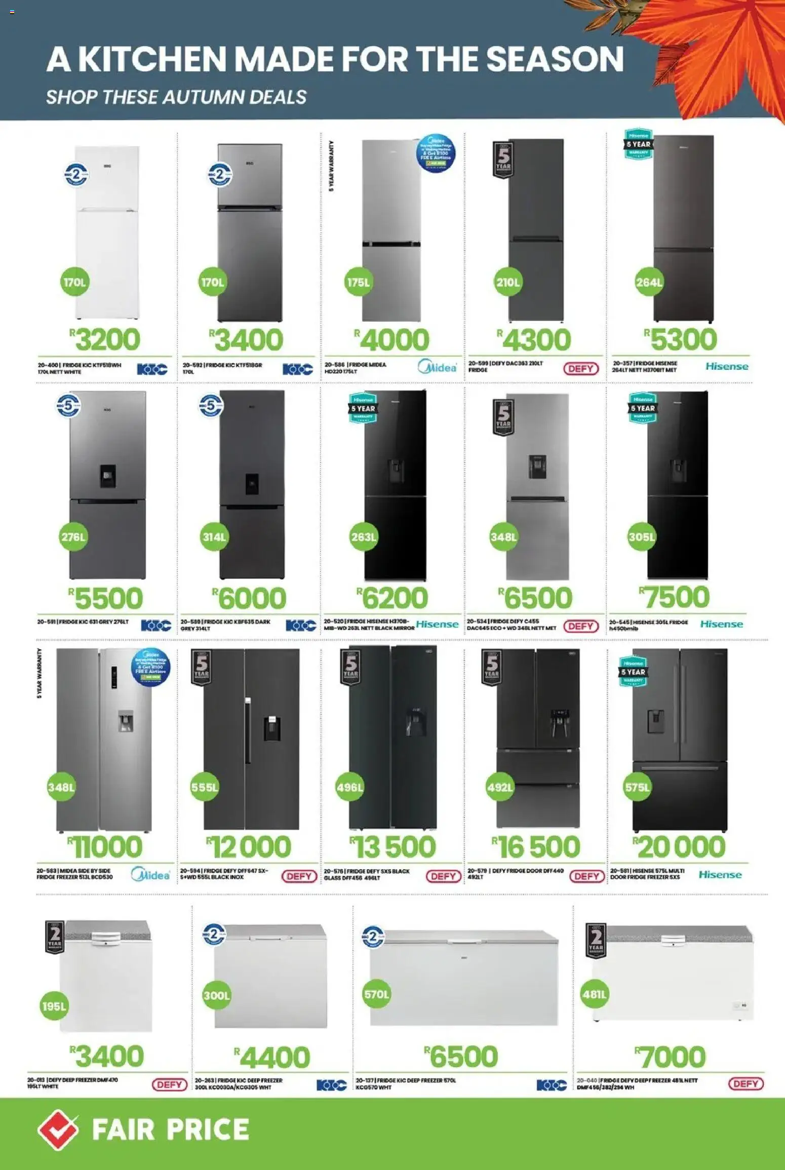 New Fair Price catalogue – valid from 01.03.2026 | Page: 2 | Products: Freezer, Mirror, Fridge