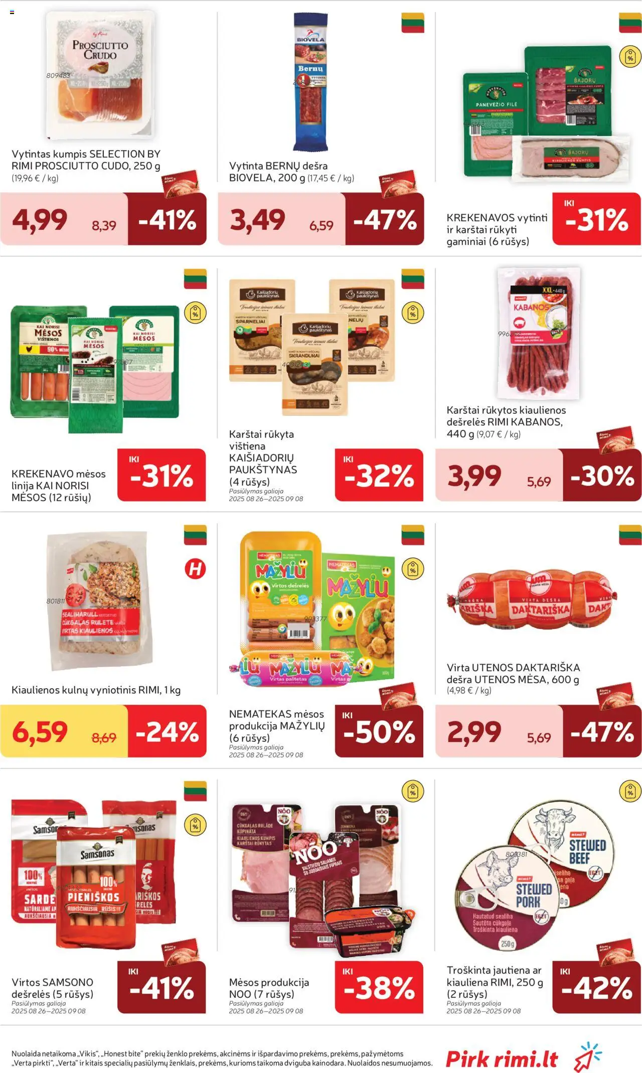 Rimi - Leidinys│galioja nuo 02.09.2025 | Puslapis: 15 | Prekių: Vištienos, Kiaulienos, Vištiena, Kiauliena