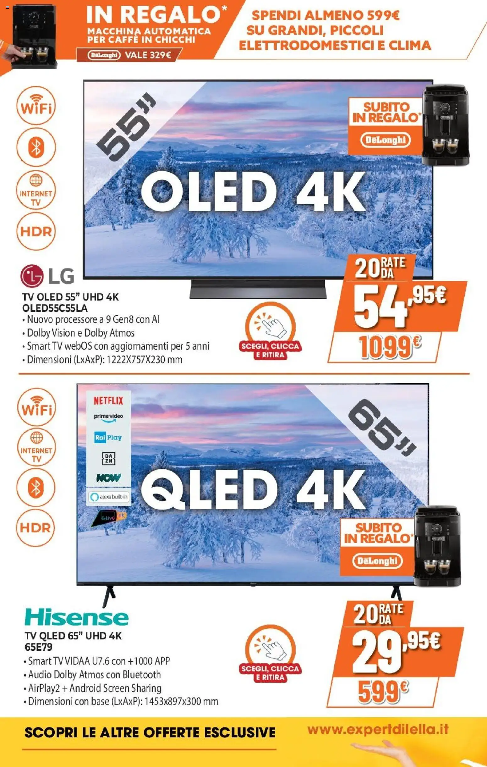 Volantino Expert del 12.03.2026 | Pagina: 22 | Prodotti: Caffè, smart TV, Video, Audio