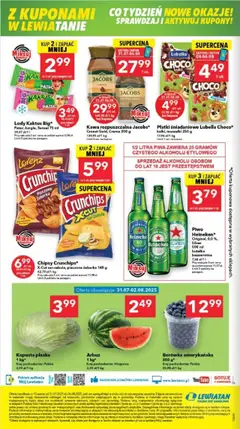 Lewiatan gazetka - Legnica od 31.07.2025 | Strona: 8 | Produkty: Kapusta, Chipsy, Borówka amerykańska, Płatki śniadaniowe