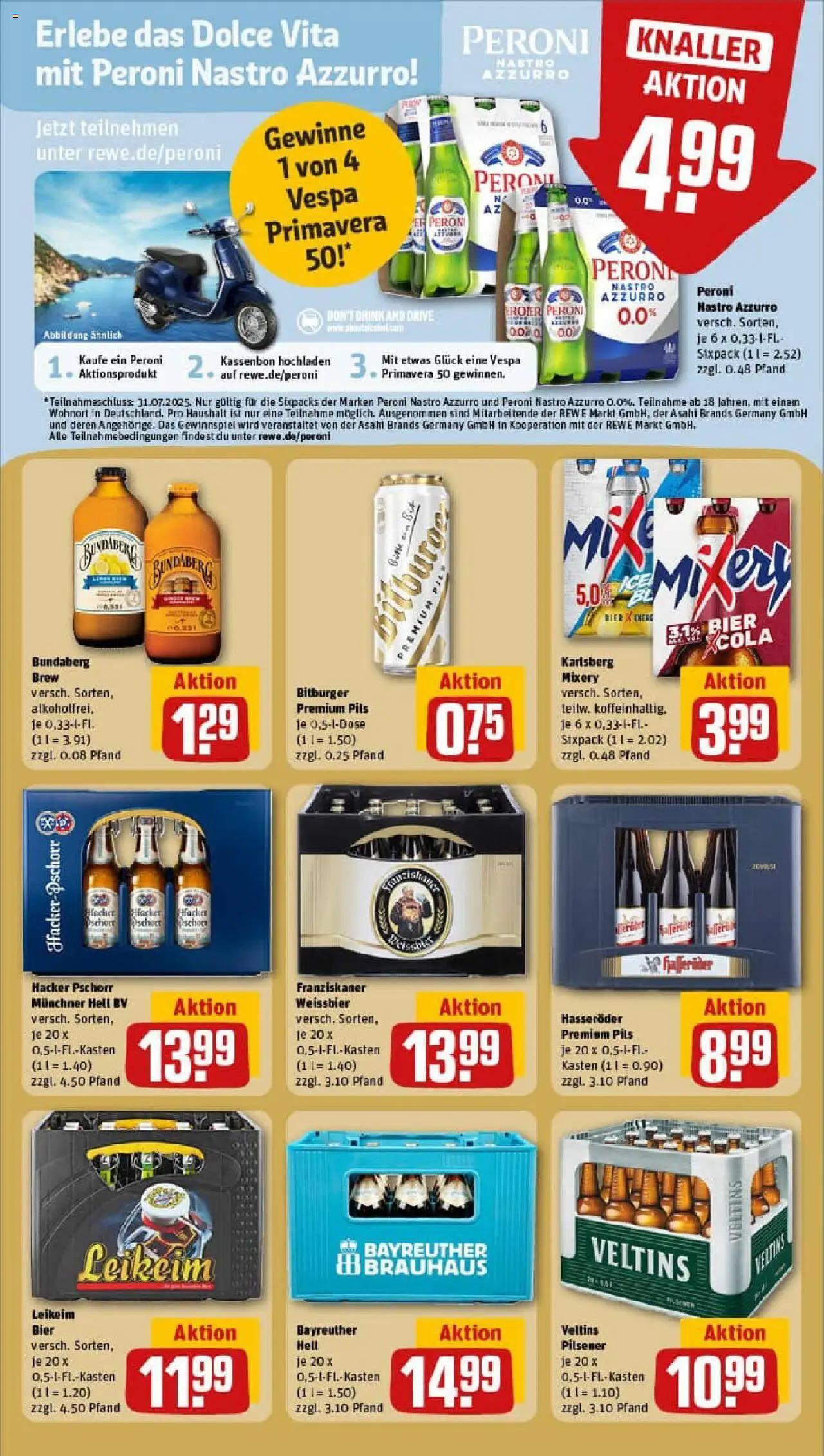 Rewe prospekt Gau-Odernheim	 - gültig ab dem 13.07.2025 | Seite: 17 | Produkte: Bitburger, Mixery, Hasseröder, Veltins