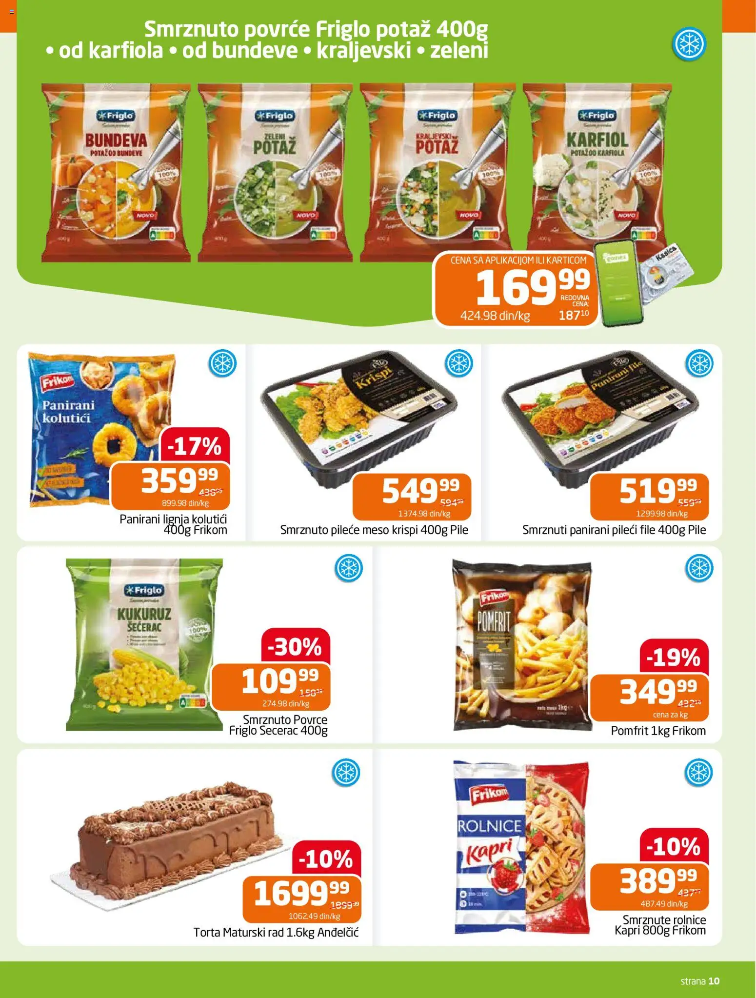 Gomex katalog - važi od 18.03.2026 | Strana: 10 | Proizvode: Pileće meso, Pileći file, Kukuruz, Pomfrit