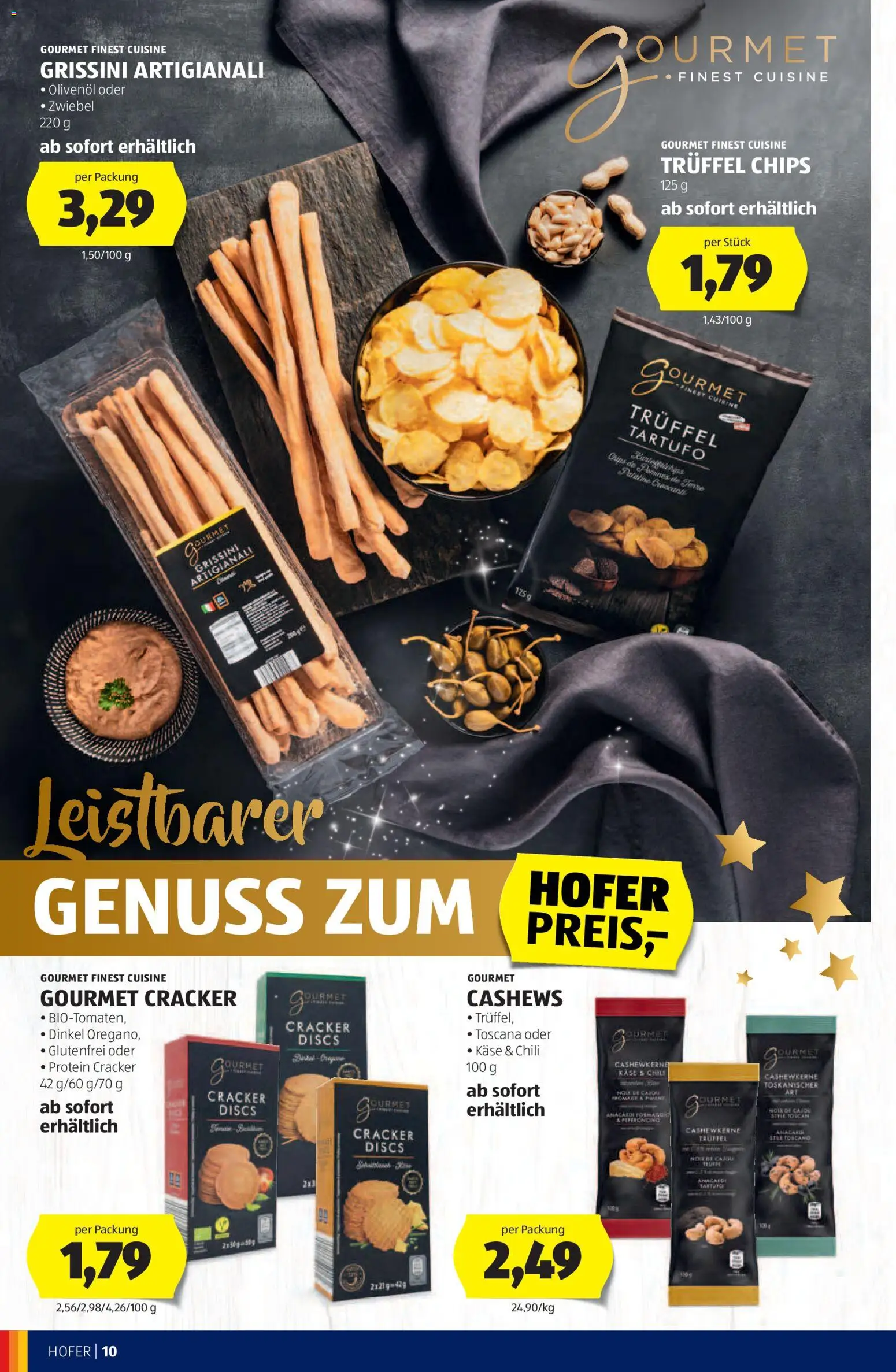 Hofer AT akciós ujság - amely érvényes a következő dátumtól: 05.11.2025 | Oldal: 10 | Termékek: Chili, Chips, Protein, Grissini