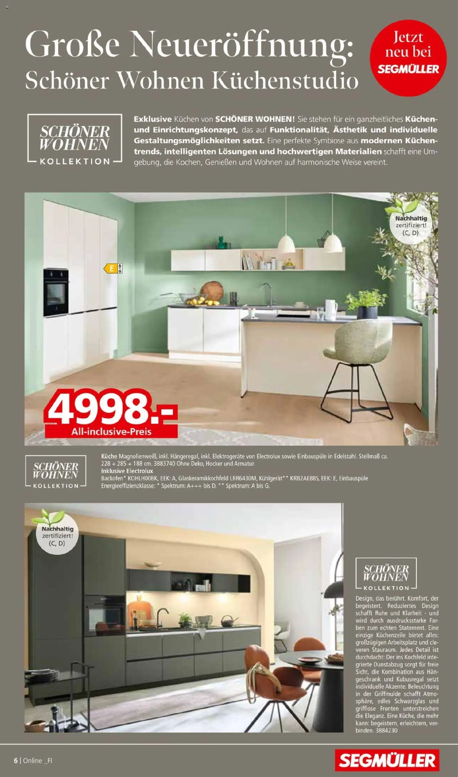 Segmüller Küchen Spezial – gültig ab 16.02.2021 | Seite: 8 | Produkte: Küchenzeile, Küche, Kochfeld, Kuchen