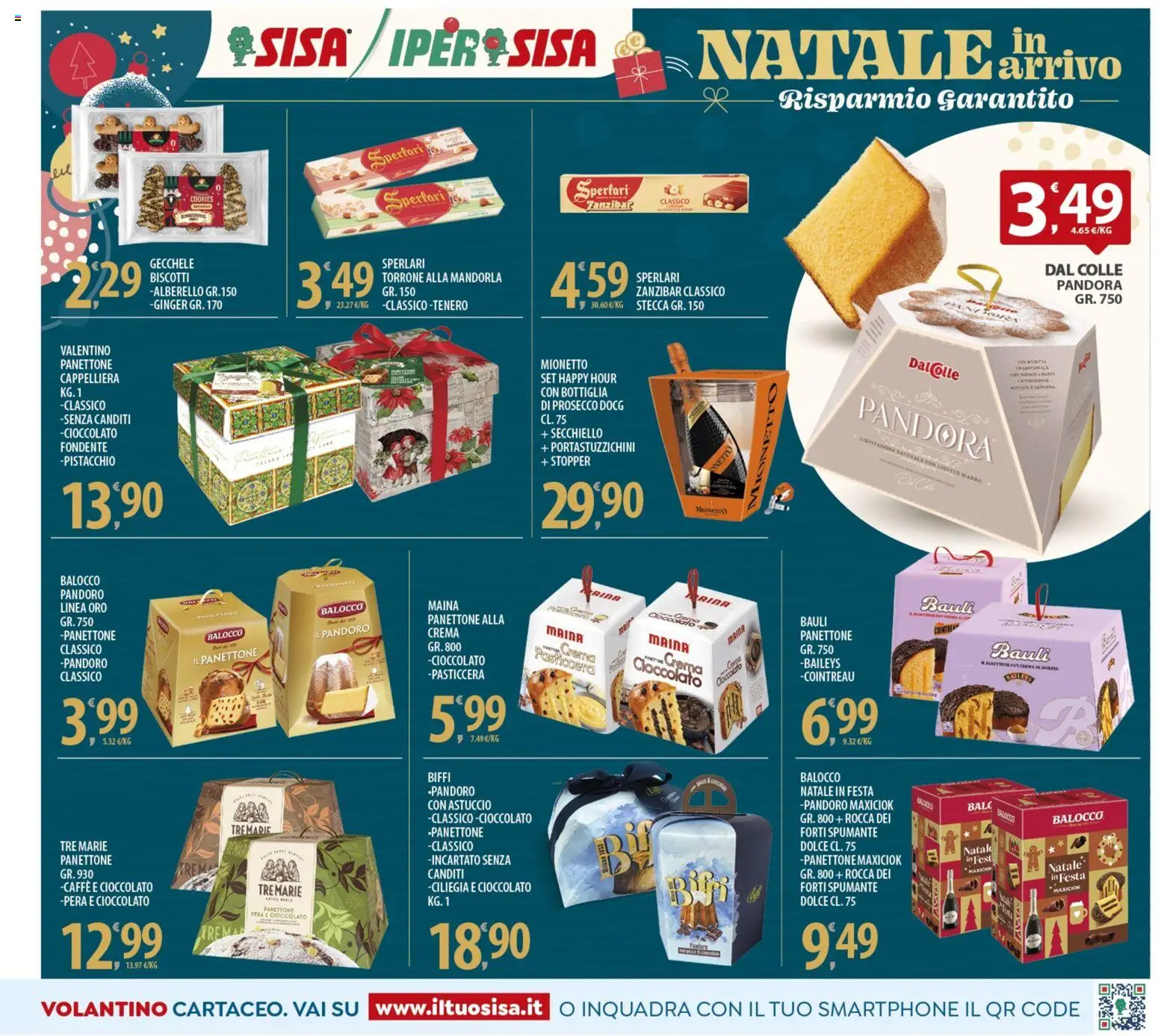 Volantino SISA del 05.12.2025 | Pagina: 3 | Prodotti: Cioccolato, Prosecco, Pera, Smartphone