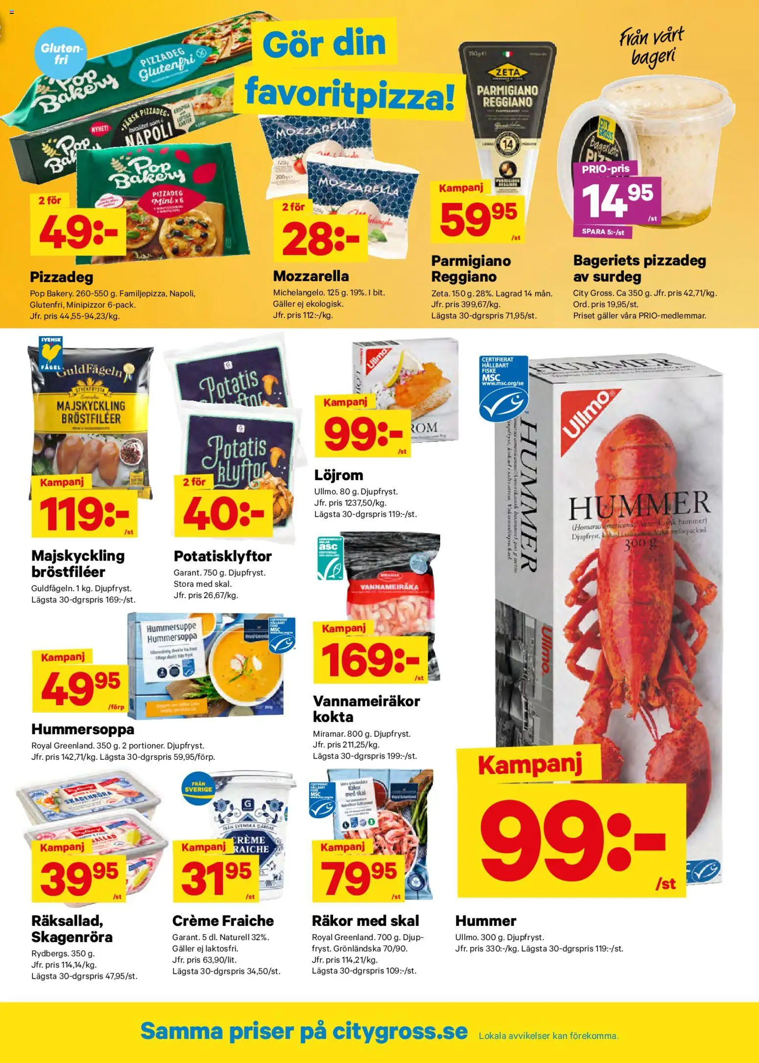 City Gross reklamblad aktuell från 27.12.2025 | Sida: 5 | Produkter: Löjrom, Galler, Creme fraiche, Potatis
