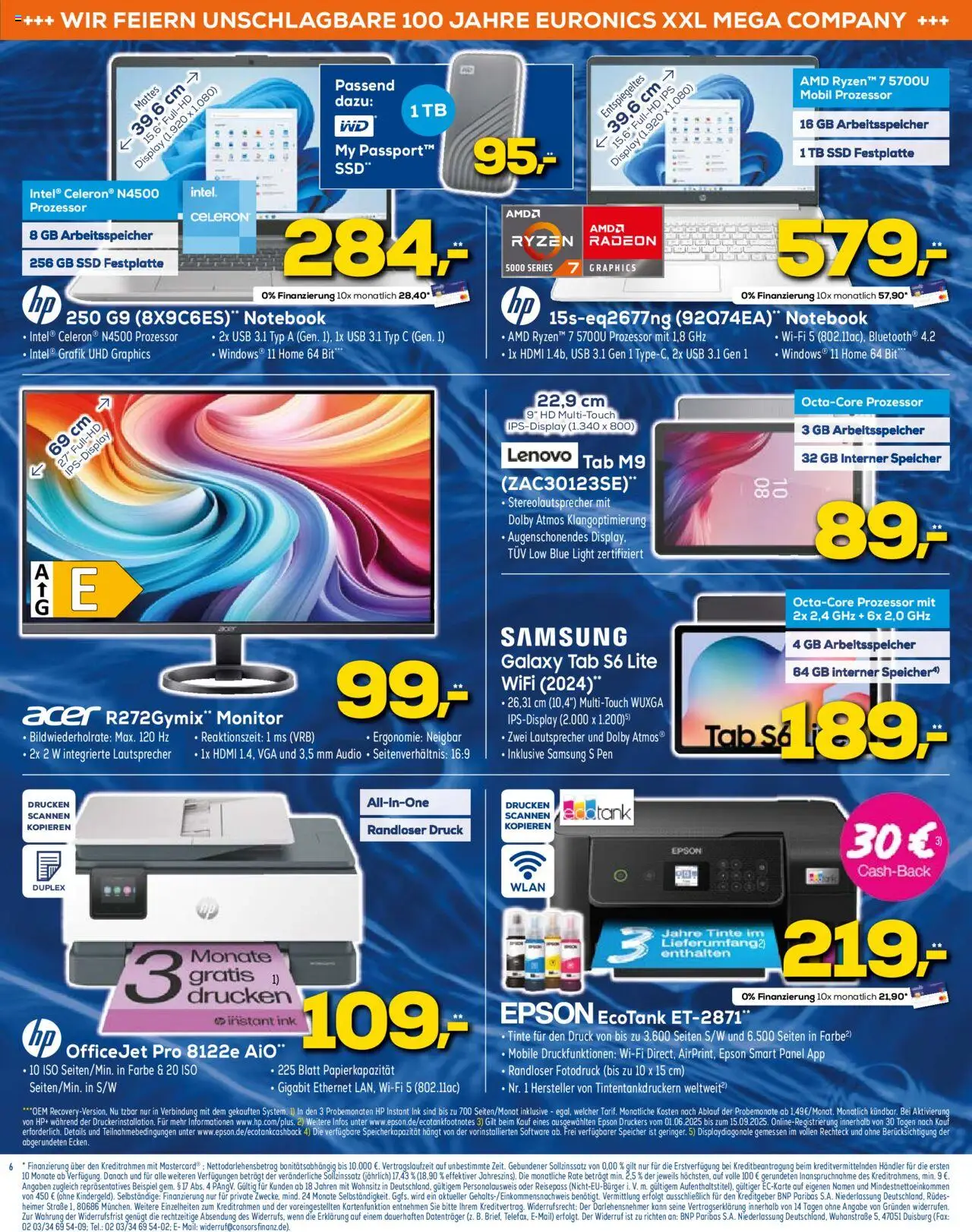 Euronics Prospekt 	 - gültig ab dem 13.08.2025 | Seite: 6 | Produkte: HP, Lautsprecher, USB, Notebook