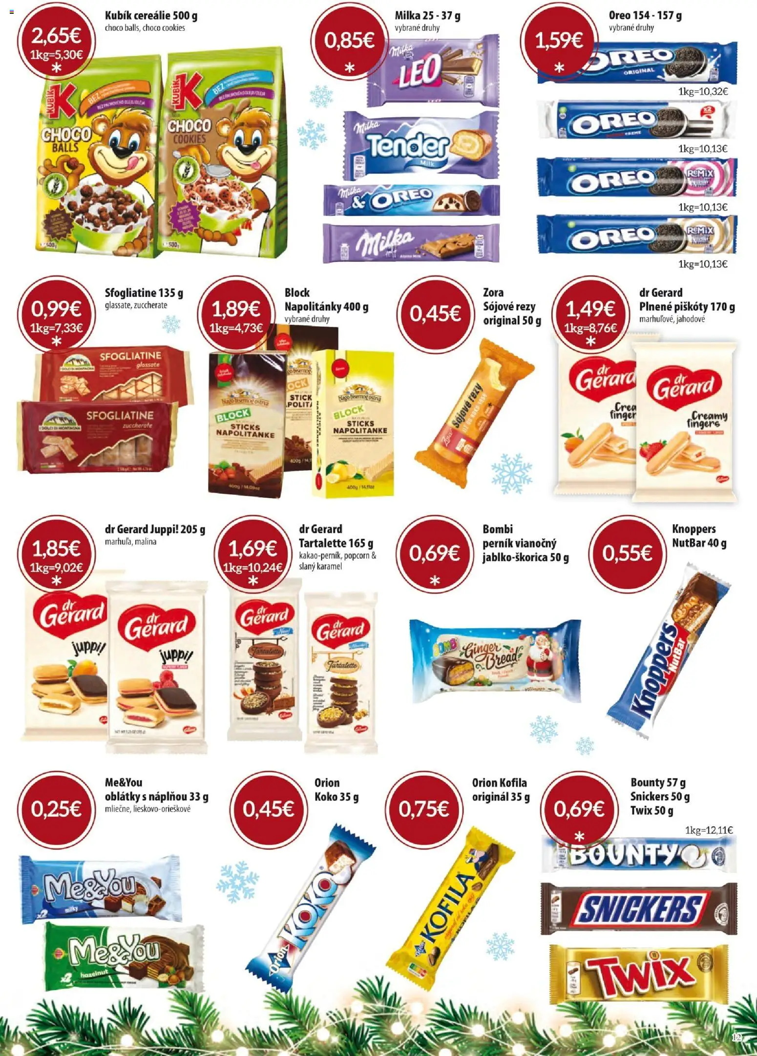 Nové KARMEN CBA akcie – leták je platný od 01.12.2025 | Strana: 12 | Produkty: Cereálie, Milka