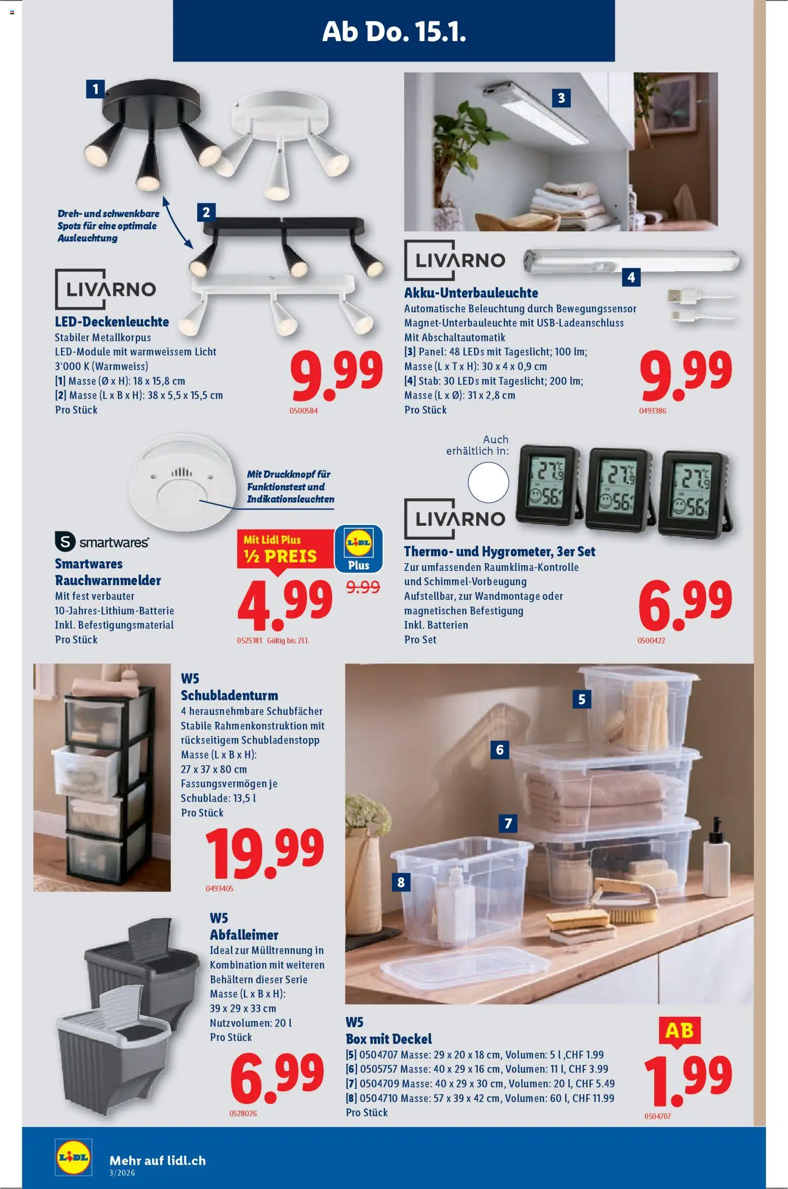 Lidl Aktionen – gültig ab 15.01.2026 | Seite: 18 | Produkte: Box, Abfalleimer